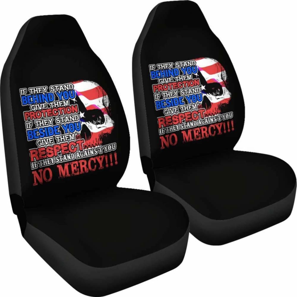 2nd Amendment Skull USA Car Seat Covers - Patriotic Car Accessories for Trucks & SUVs - Perfect for Road Trips & Outdoor Adventures