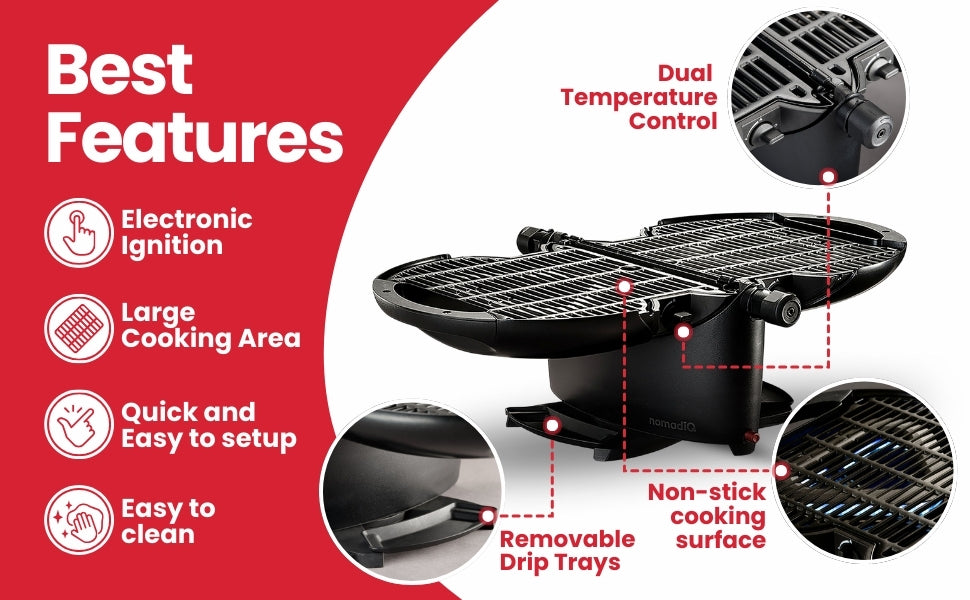 Milex Insta Camping Grill - Portable Charcoal BBQ Grill for Outdoor Cooking, Picnics, and Backyard Camping | Compact & Lightweight Design for Easy Travel & Adventure