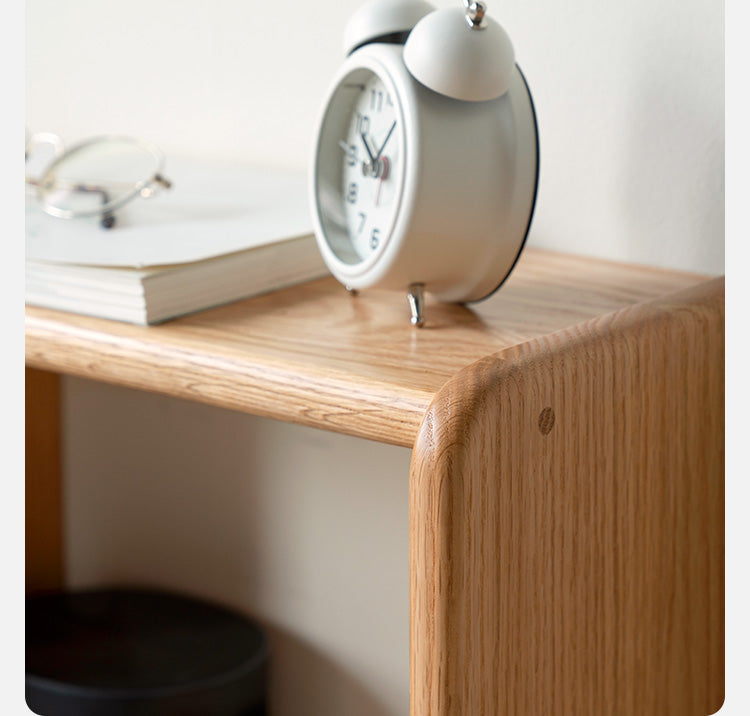 Solid Oak Wood Nightstand - Sturdy & Elegant Bedside Table for Bedroom, Living Room, or Office - Perfect for Storage & Décor