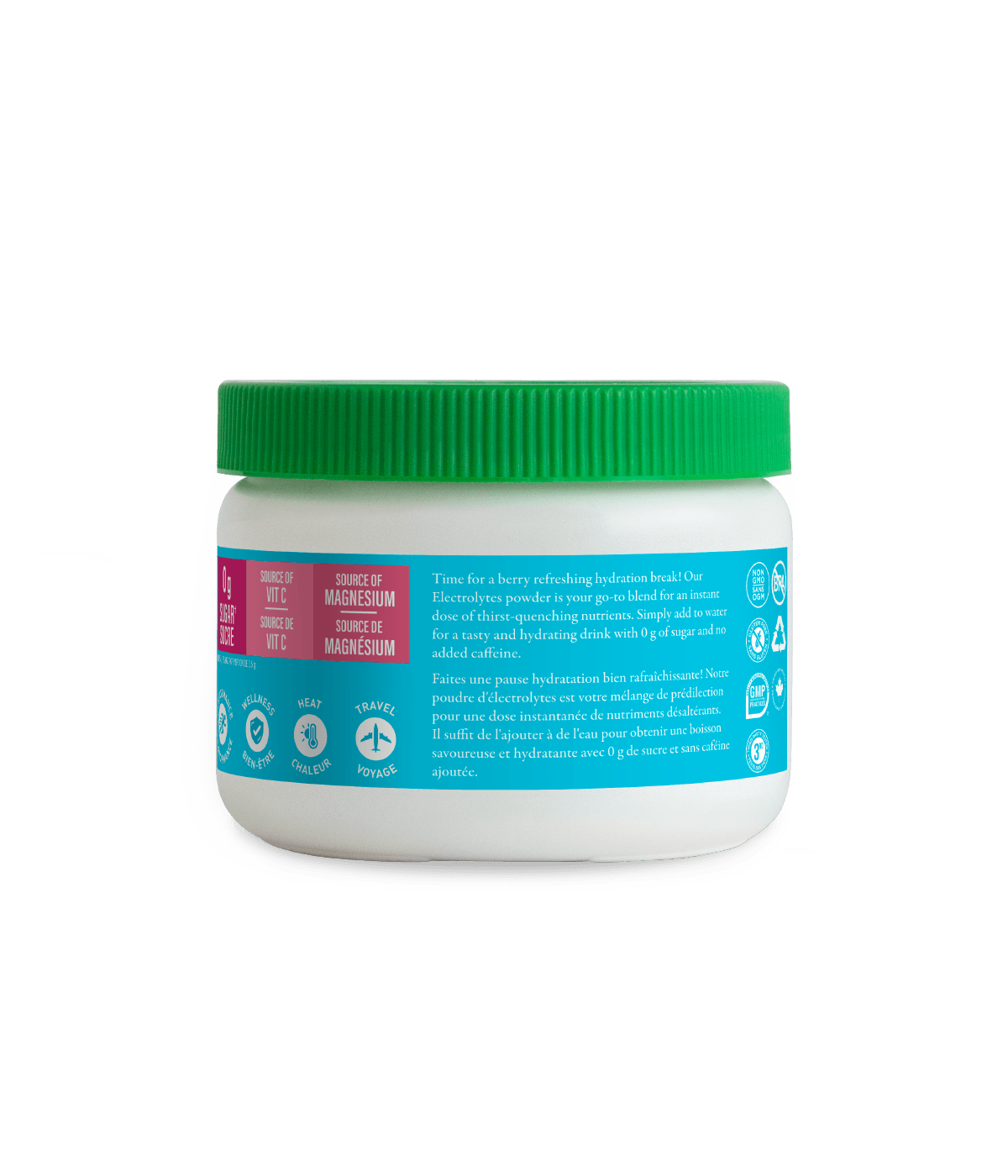 Best Electrolyte Powder for Hydration - Wild Raspberry Flavor (60 Servings) - Perfect for Workouts, Sports & Recovery