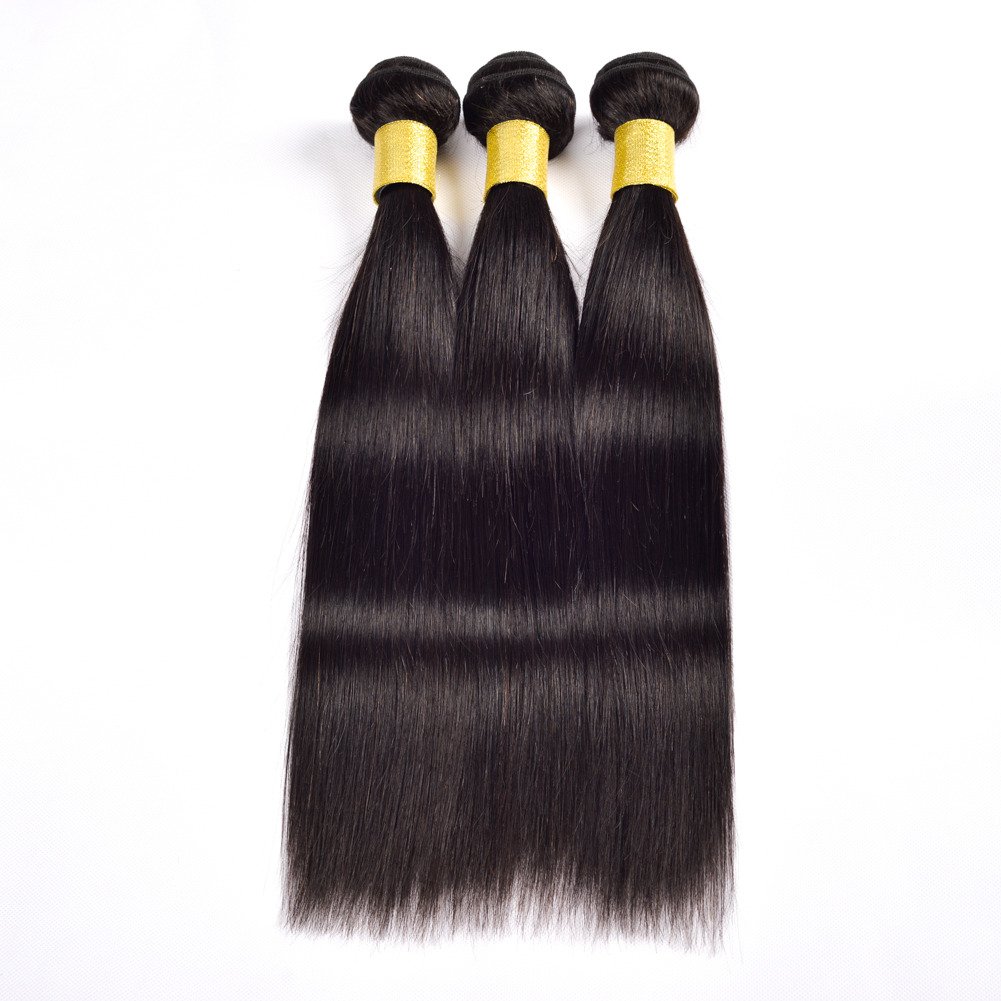 Premium 8A Grade Malaysian Virgin Hair Straight Weave 3 Bundles (20/22/24 Inches) - 100% Human Hair Extensions - Natural Black Color - Pack of 3 for Styling, Length & Volume - Perfect for Daily Wear, Special Occasions & Salon Looks