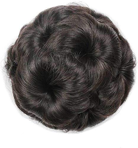 HIMMU'S FASHION HUB Clip-in Synthetic Hair Bun Extension for Women & Girls - Natural Brown (30g) - Perfect for Parties, Weddings & Daily Styling