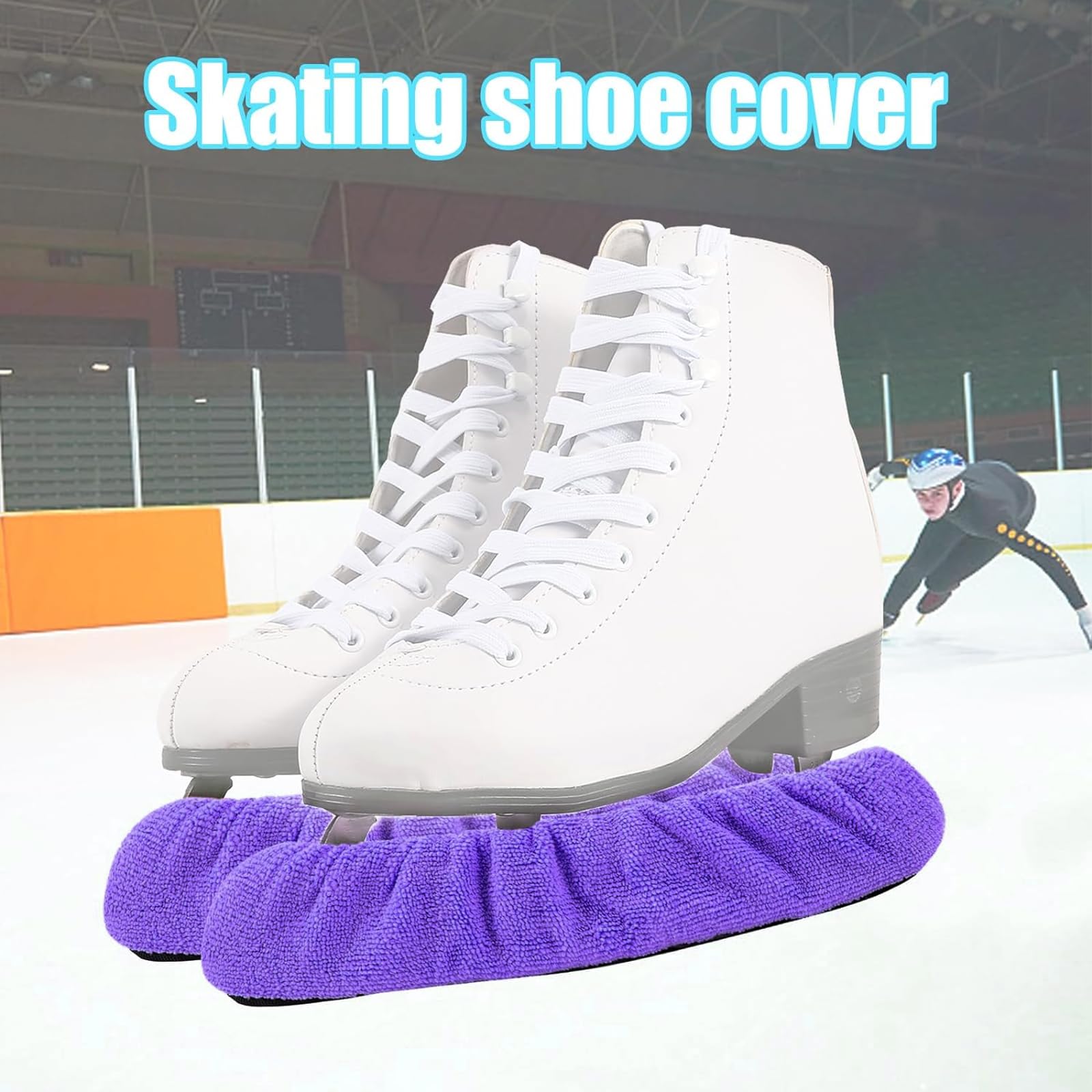 Qchengsan Ice Skate Blade Covers - Protective Hockey & Figure Skate Guards for Kids, Youth & Adults (Men, Women, Boys, Girls) - Prevent Rust & Damage During Storage & Transport - Perfect for Rink, Home & Travel Use