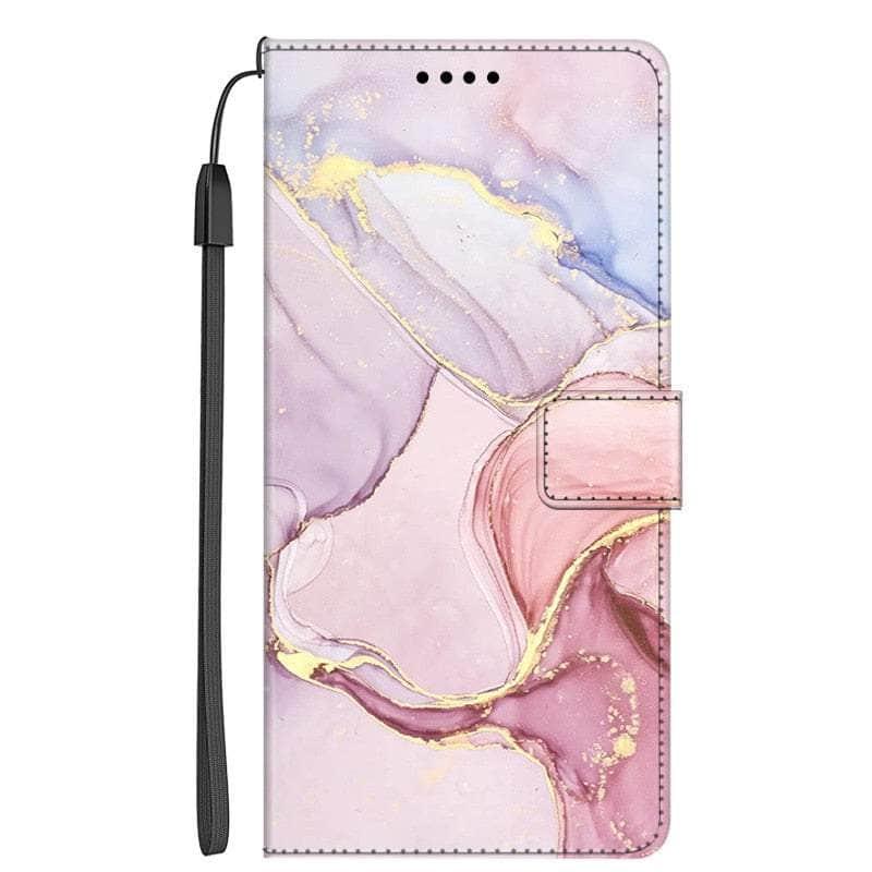 Samsung Galaxy A34 Marble Leather Case - Premium Protective Cover with Slim Fit & Soft Touch - Perfect for Daily Use, Travel & Business