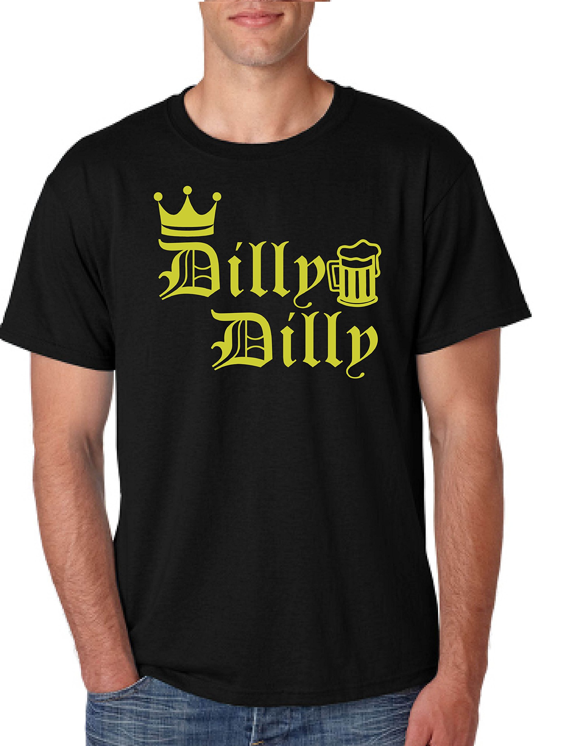 ALLNTRENDS Men's Funny Beer Drinking T-Shirt - Trendy Dilly Dilly Graphic Tee for Parties & Bar Outings