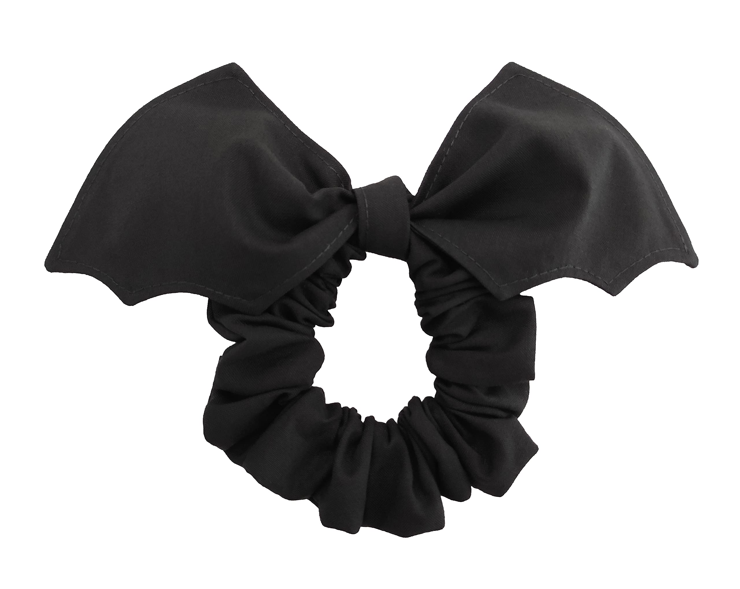 Halloween Bat Wing Scrunchie & Spooky Black Bow Hair Tie - Cute Fall Hair Accessories for Women & Girls | Perfect for Costumes, Parties & Everyday Wear