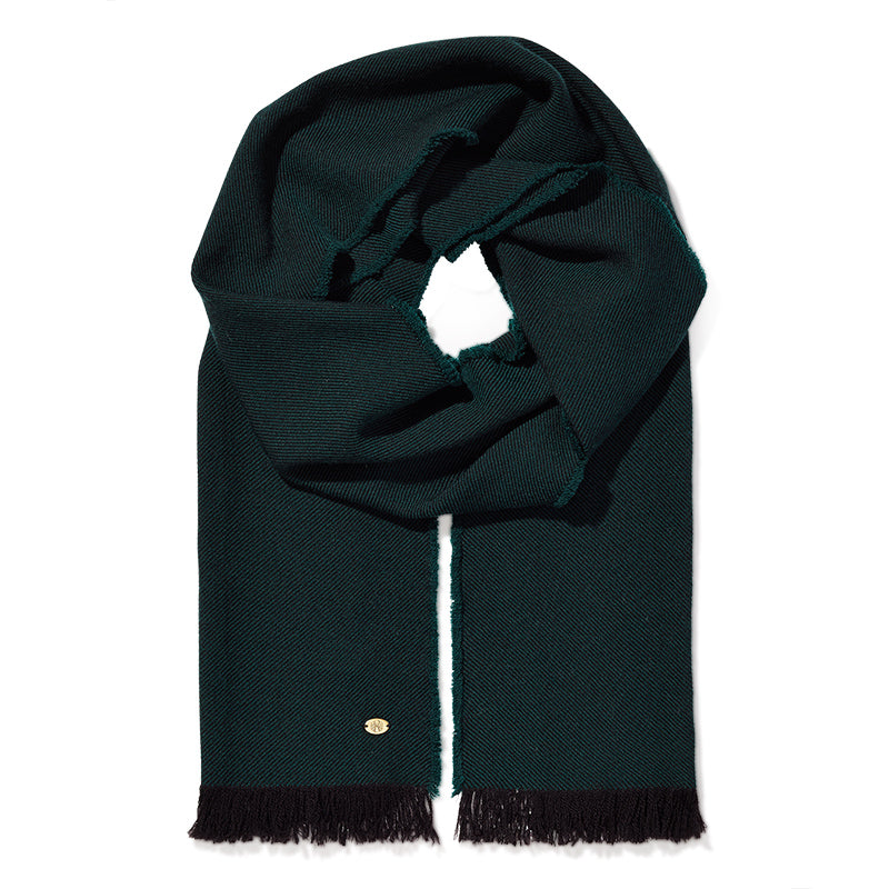 Forest Green Scarf for Women - Soft Wool Winter Wrap - Elegant Fashion Accessory for Cold Weather, Outdoor Activities and Holiday Gifts