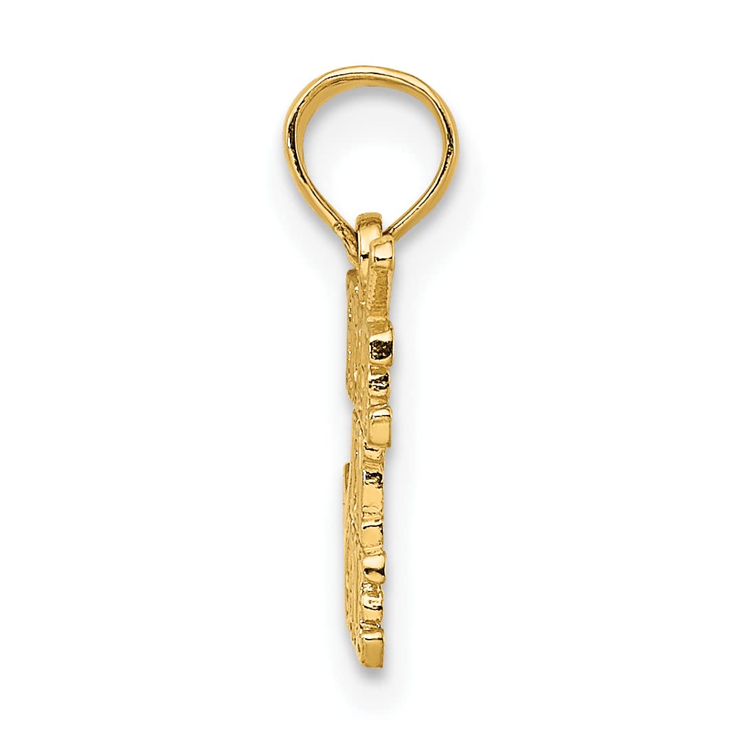 14k Yellow Gold Hole in One Golf Club Charm Necklace - Elegant Golf Jewelry Gift for Women & Men - Perfect for Golf Tournaments, Birthdays & Anniversaries
