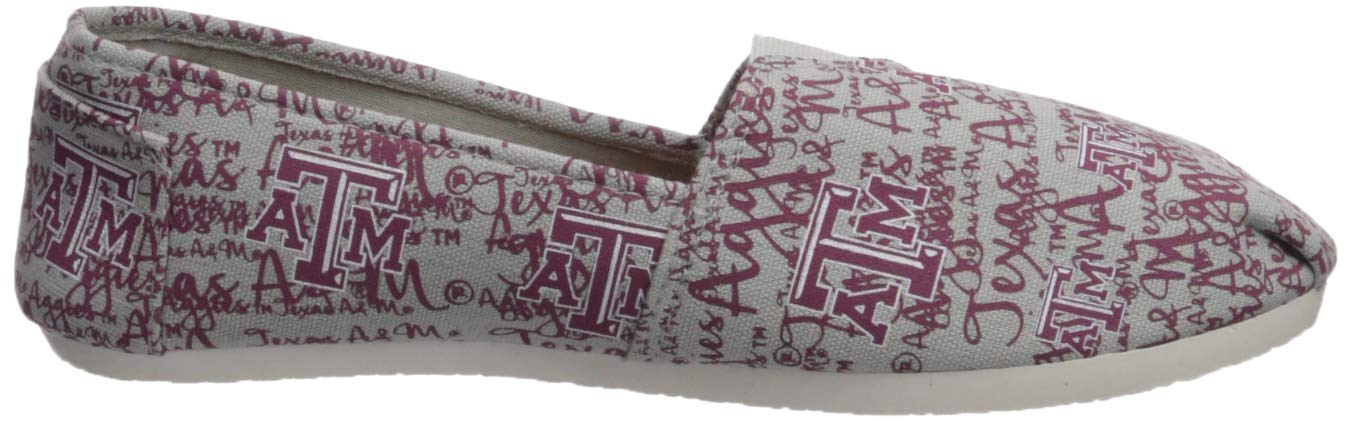 FOCO NCAA Texas A&M Women's Script Canvas Shoes - Comfortable Casual Sneakers for College Fans, Game Day Outfits, and Everyday Wear