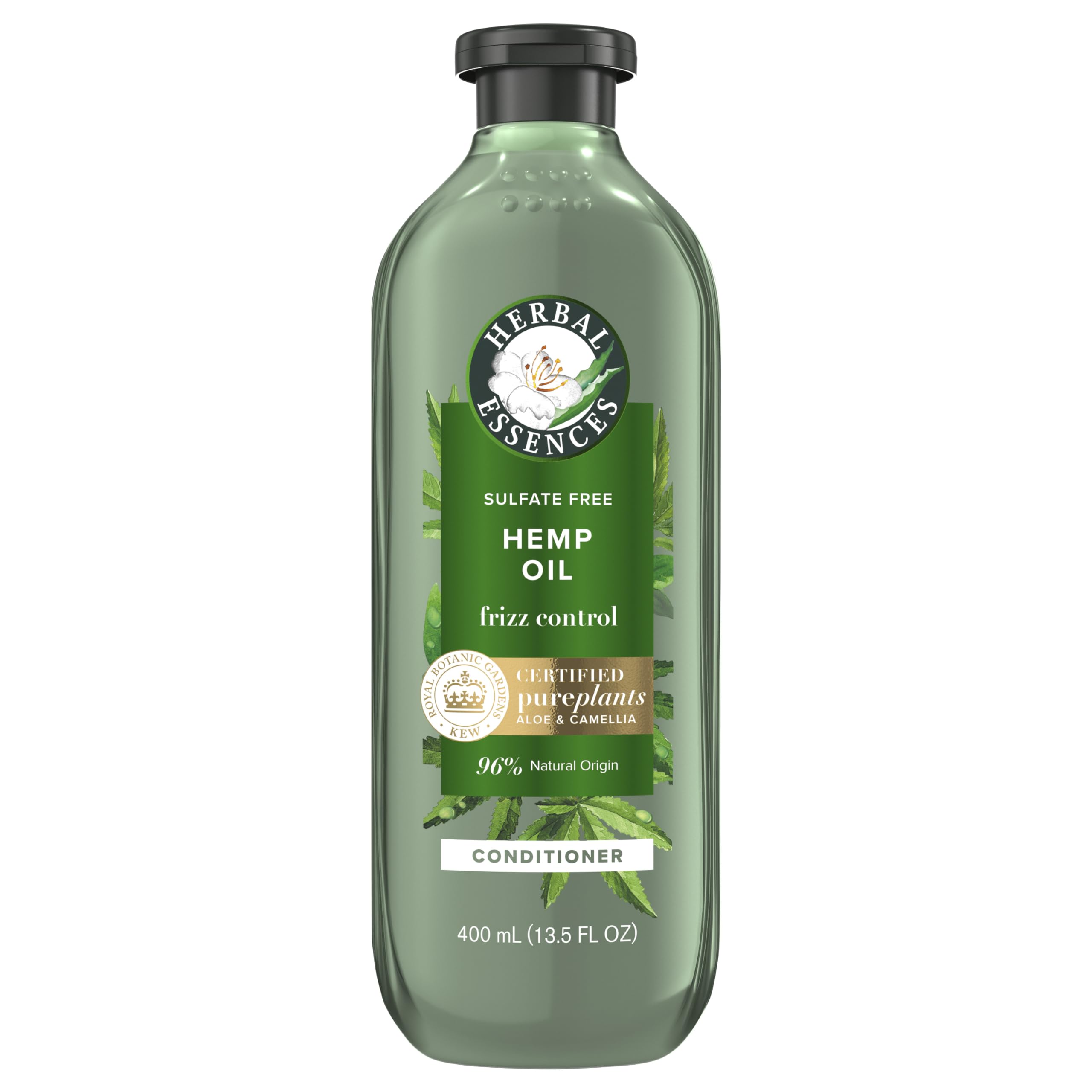 Herbal Essences bio:renew Hemp & Potent Aloe Conditioner for Frizz Control - 13.5 Fl Oz Hydrating Hair Treatment | Smooth & Nourish Dry, Damaged Hair - Perfect for Daily Use & Post-Color Care