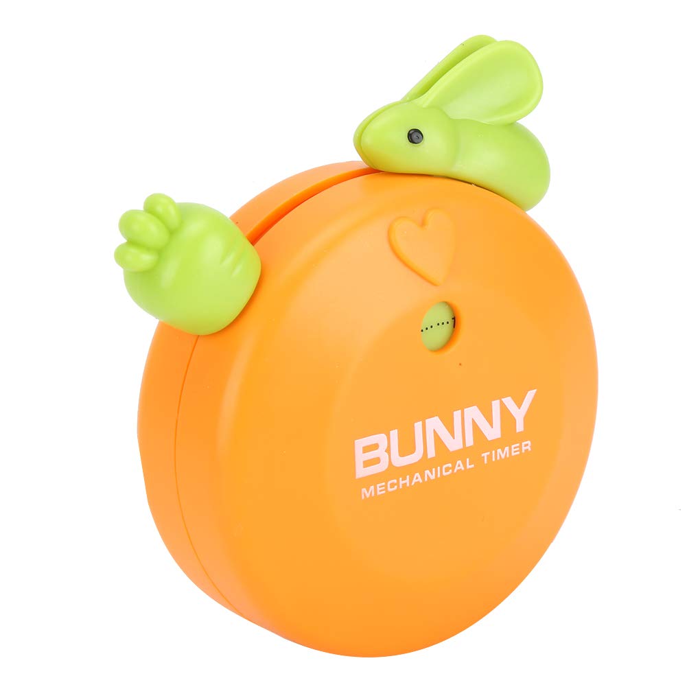 Cartoon Rabbit Kitchen Timer - Manual Cooking Timer with Alarm, Cute Orange Rabbit-Shaped Timer for Baking, Cooking, and Home Use - Perfect for Kids, Baking Enthusiasts & Home Chefs
