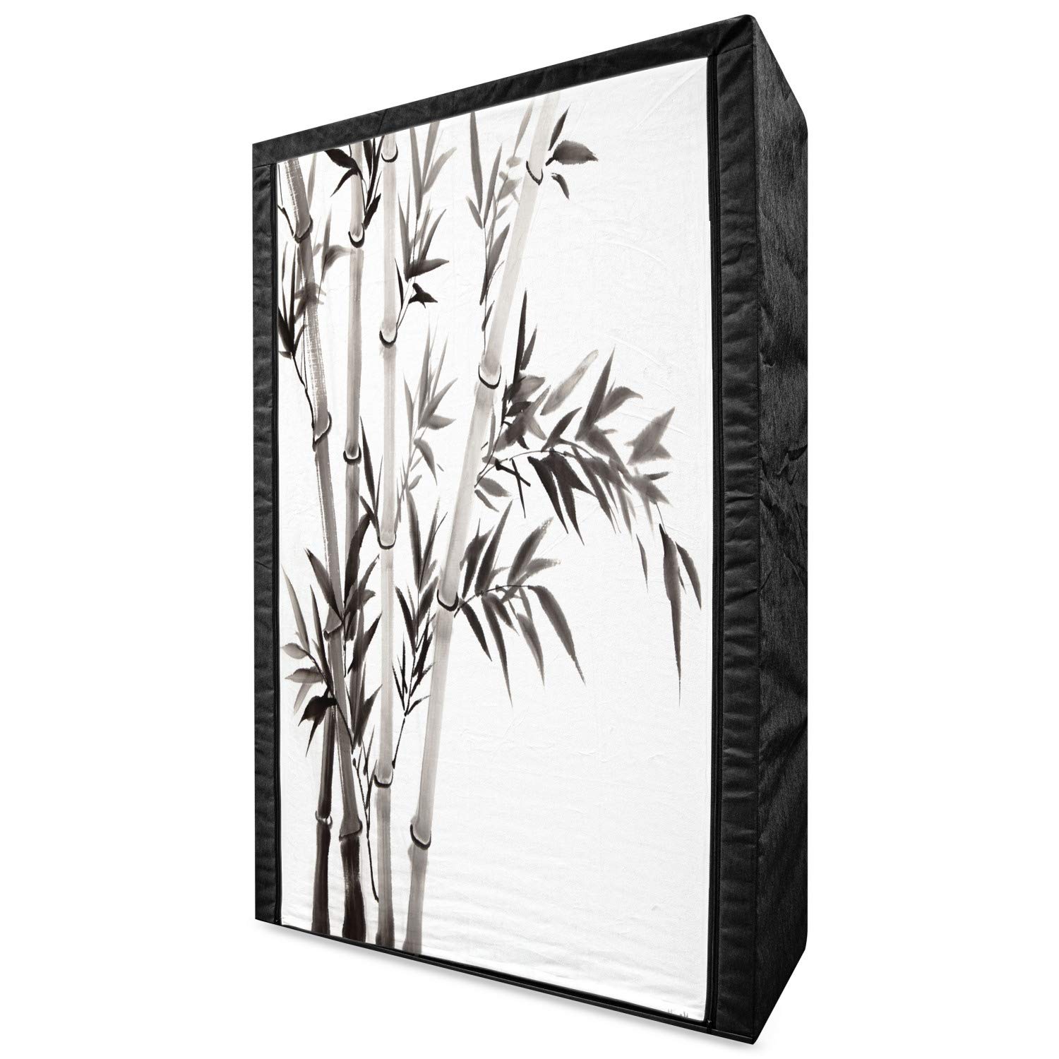 Ambesonne Bamboo Portable Fabric Wardrobe with Shelves - 42.5
