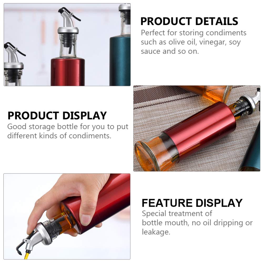 DOITOOL Stainless Steel Oil Dispenser Bottle - Kitchen Olive Oil & Vinegar Pourer with Sealing Lid - Perfect for Cooking, Salad Dressing & Baking
