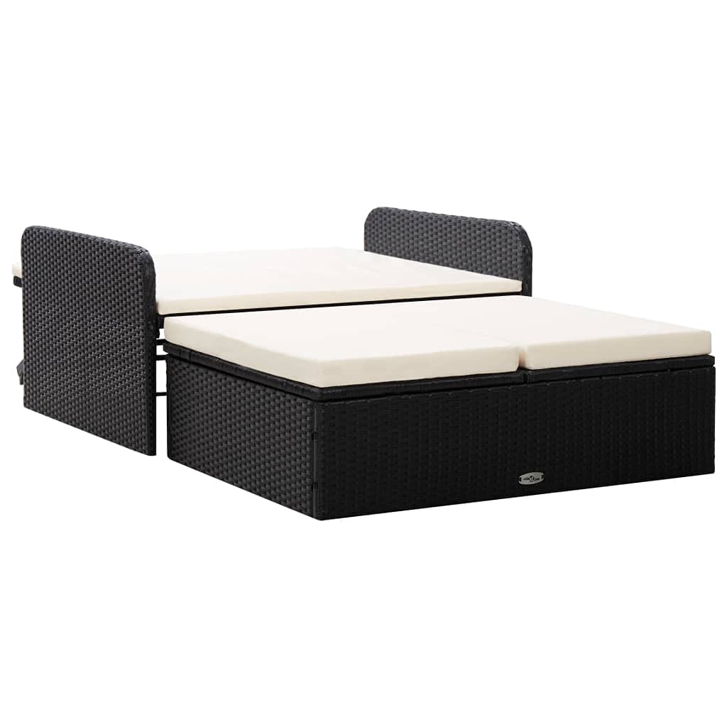 Estink PE Rattan Washable Cushion Sofa Table Set - 2 Piece Outdoor Garden Furniture for Patio, Balcony & Yard - Perfect for Relaxing, Lounging & Entertaining Guests