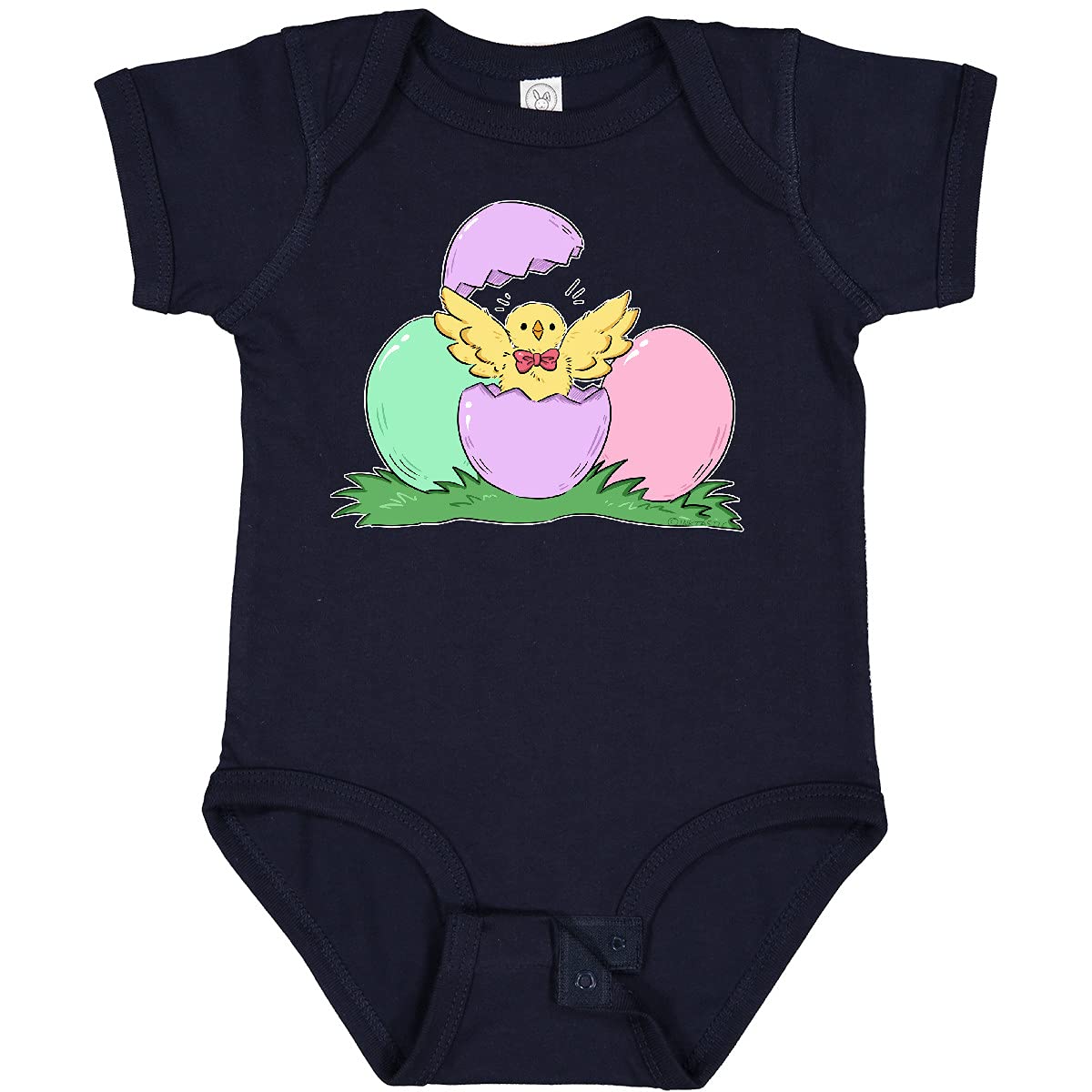 Inktastic Adorable Easter Chick Hatching from Egg Baby Bodysuit - Perfect Easter Gift for Newborns & Infants - Soft Cotton Onesie for Spring Celebrations & Photo Shoots