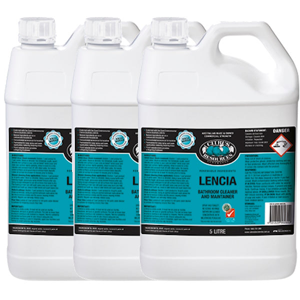Lencia Citrus Bathroom Cleaner & Maintainer - Powerful Stain Remover for Tiles, Sinks & Showers - Fresh Scent for a Sparkling Clean Bathroom