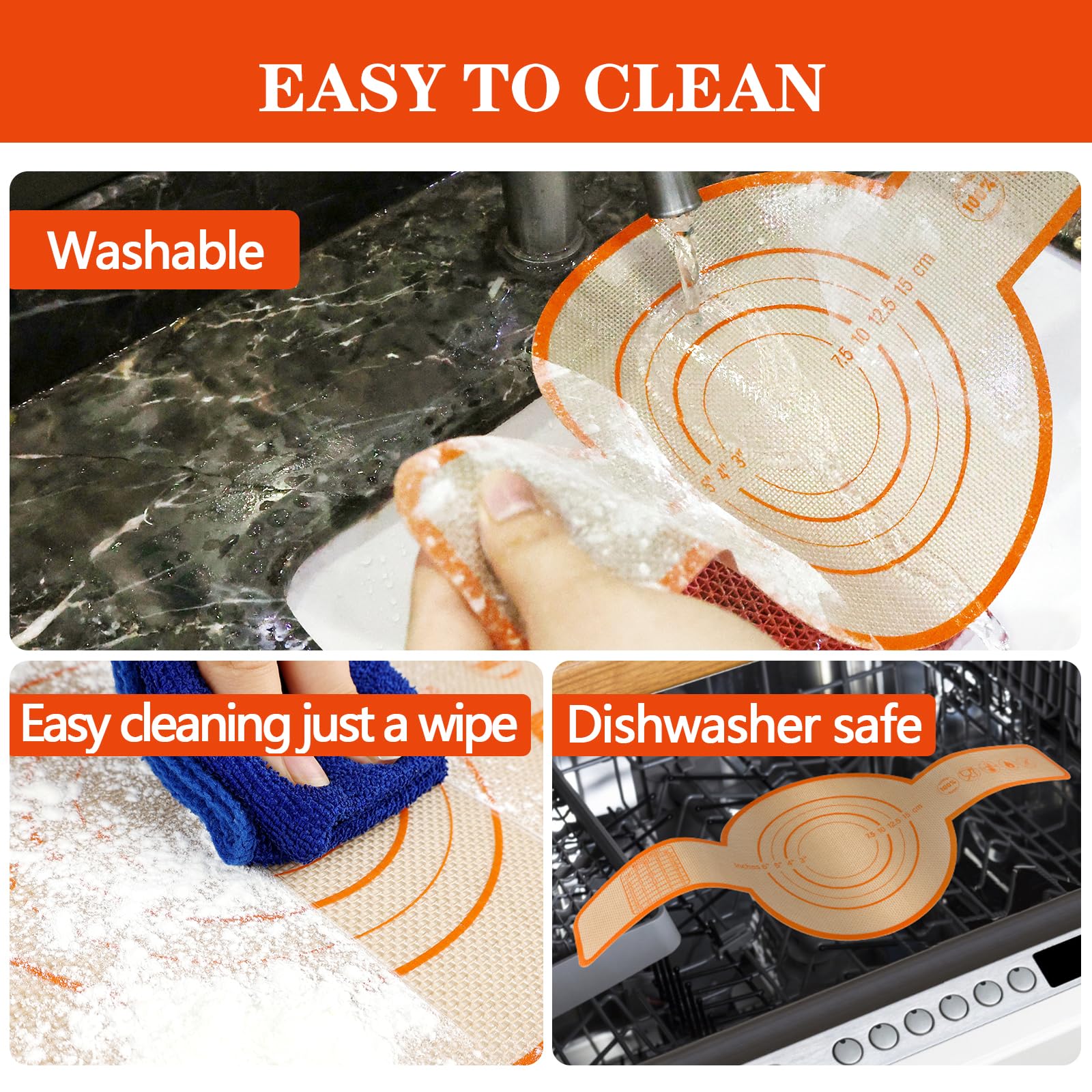 UBeesize Thickened Silicone Bread Sling - Reusable Non-Stick Sourdough Baking Mat for Dutch Oven (2-8 Quart) with Extra Long Handles | Easy Clean Bread Sheet Liner for Homemade Artisan Loaves & Dutch Oven Baking