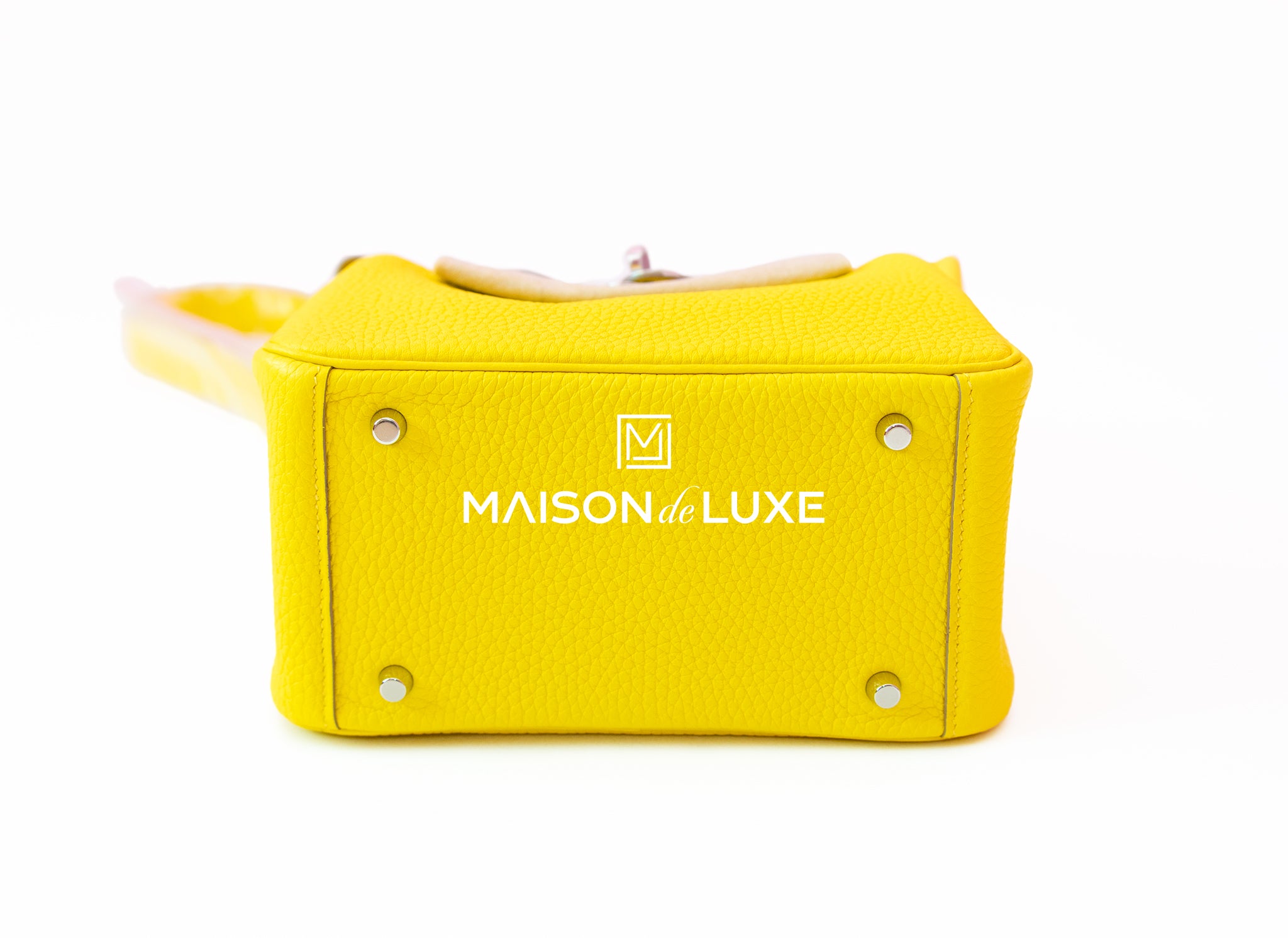 Hermes Mini Lindy 20 Handbag in Lime Clemence Leather - Luxury Crossbody Bag for Women, Perfect for Date Night & Travel Accessories