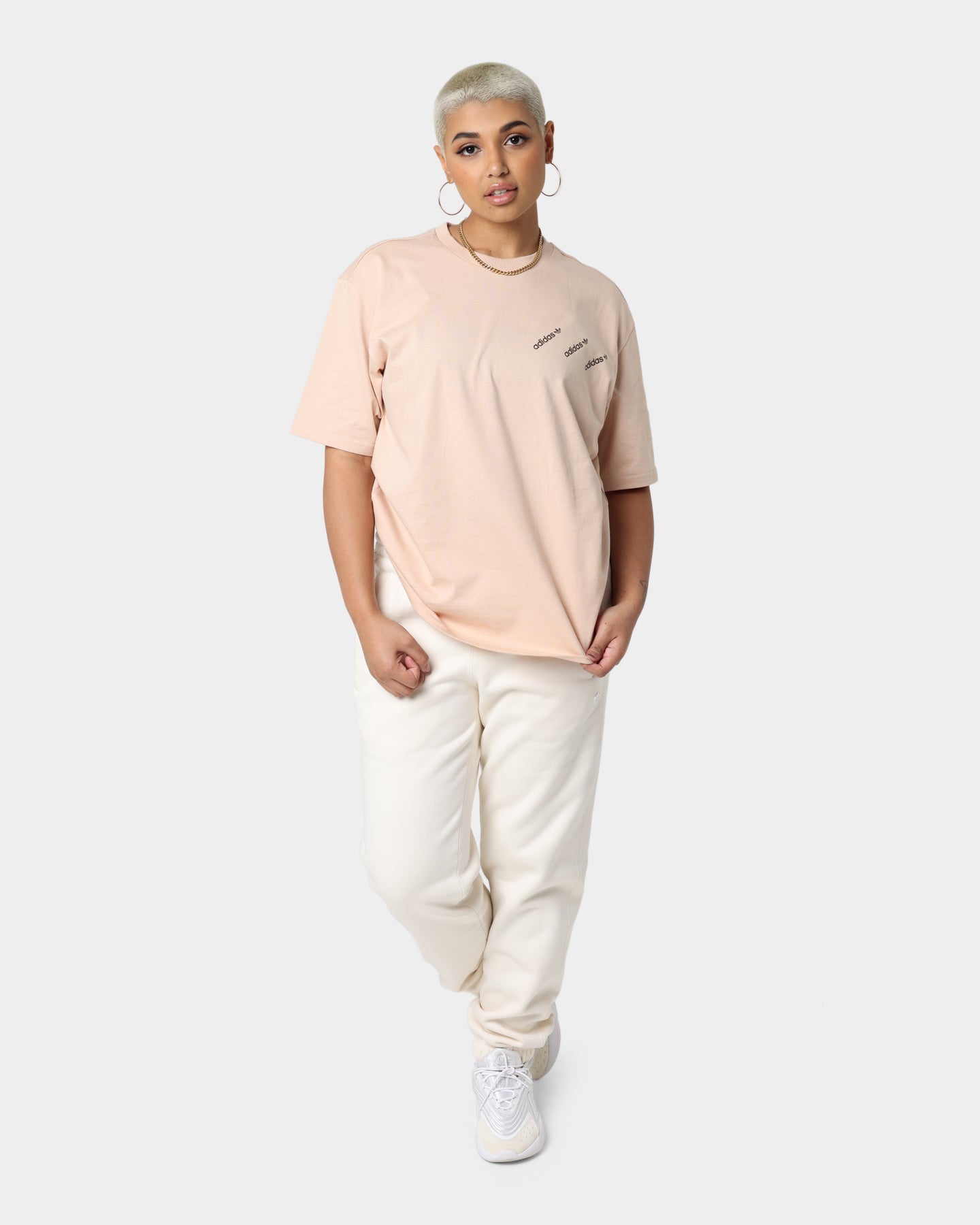 Adidas Women's T-Shirt Halo Blush - Soft Cotton Casual Tee for Running, Gym & Everyday Wear