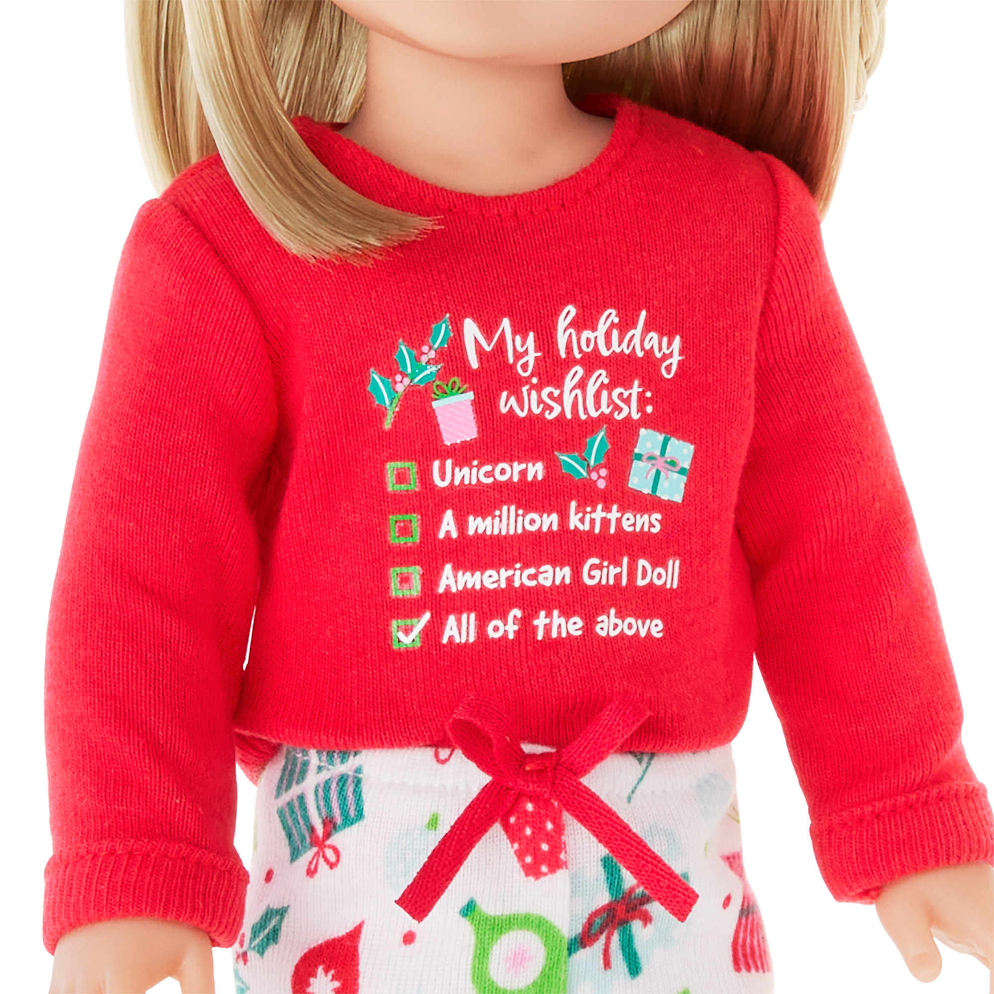 WellieWishers™ Dolls Christmas Pajamas - Soft & Cozy Holiday Sleepwear for 18