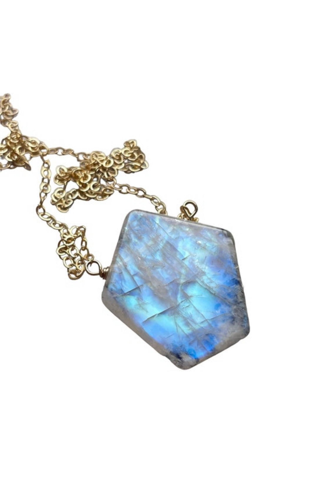 Large Moonstone Pendant Necklace Sterling Silver 925 - Elegant Healing Crystal Jewelry for Women, Perfect for Gifts, Meditation & Spiritual Protection