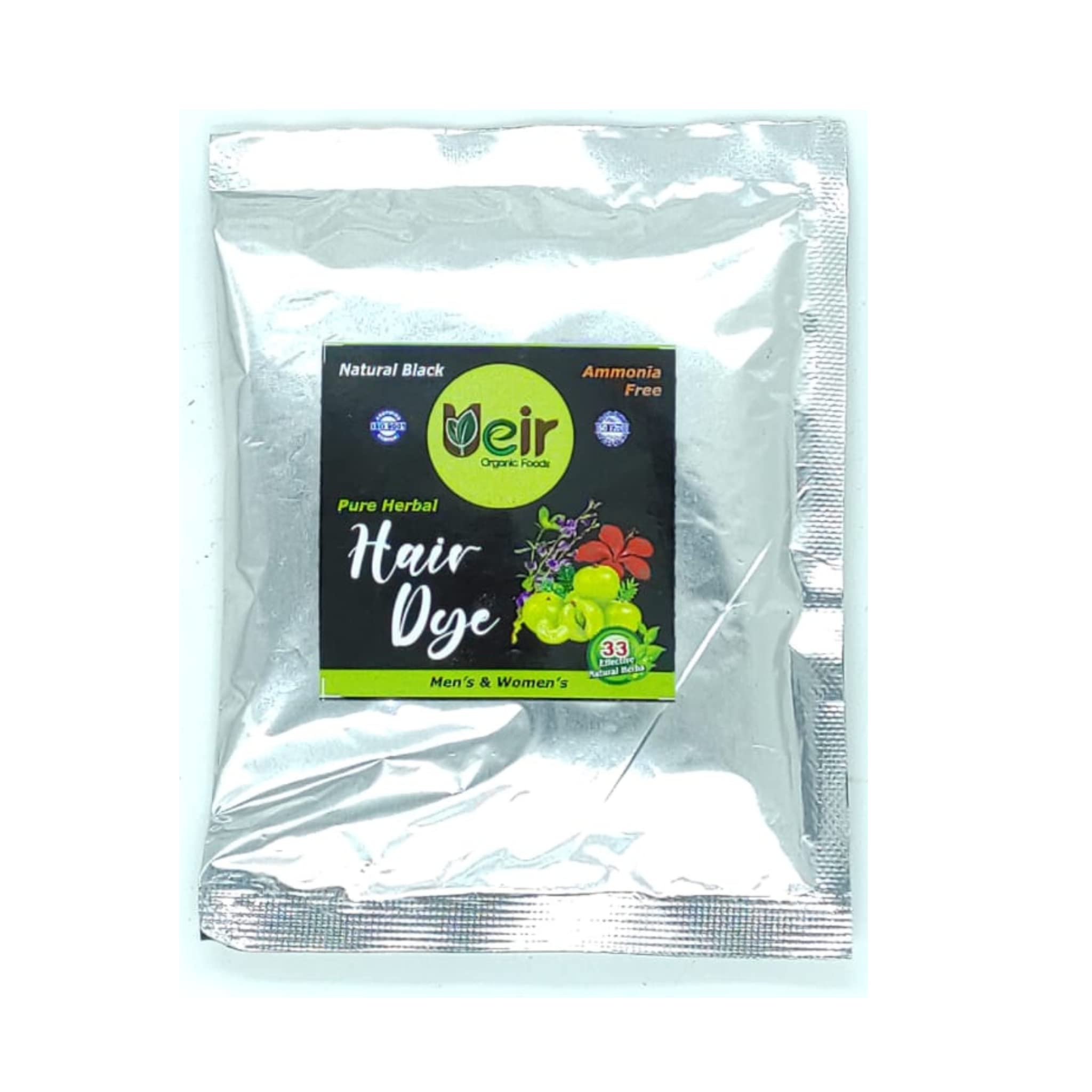 Ueir Organic Pure Herbal Hair Dye - 20g | Long-Lasting Natural Hair Color for Women & Men | Silky Smooth Shine | Organic Herbal Powder for Hair Cleansing & Styling | Perfect for Daily Use & Special Occasions