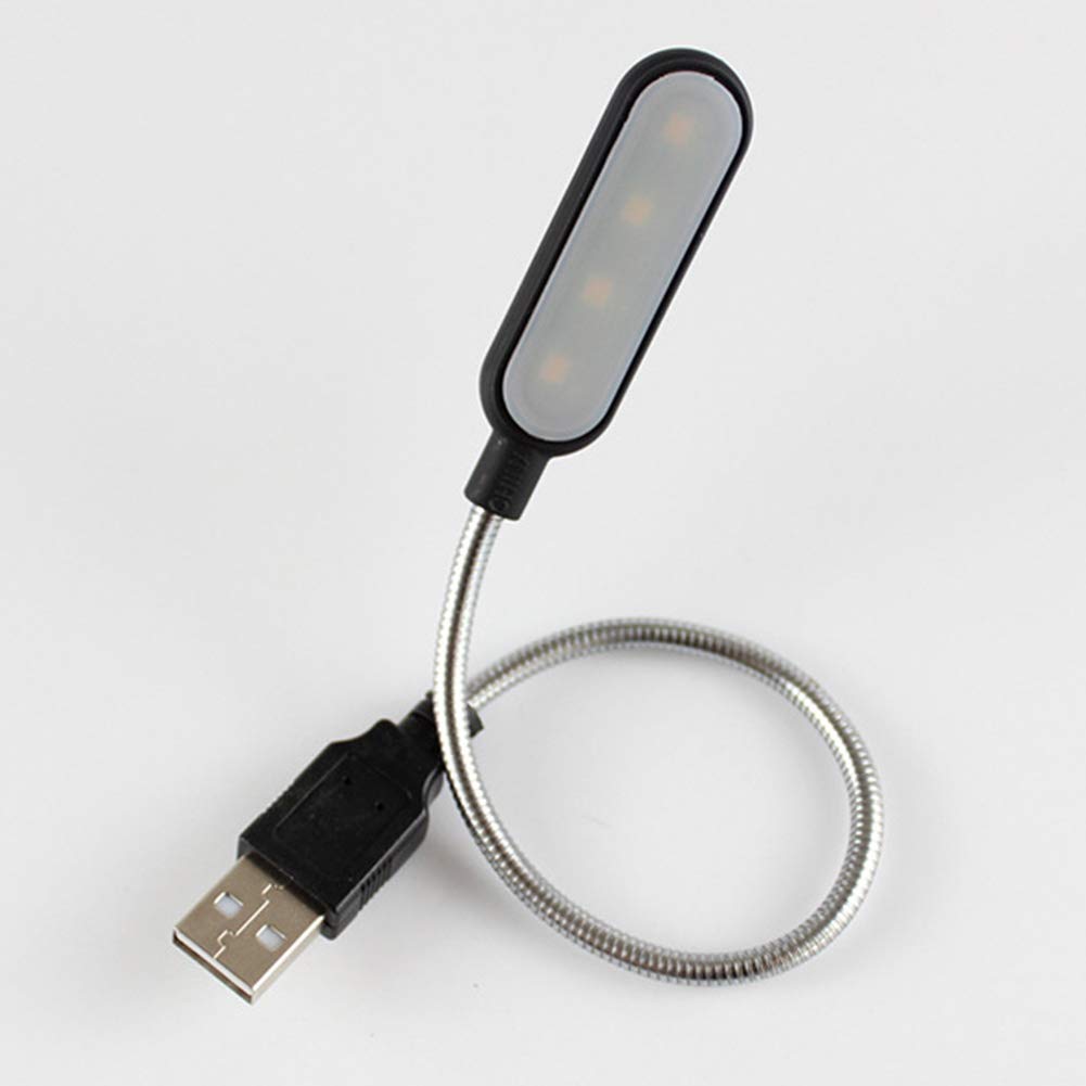 Tongdejing USB Reading Light - Mini LED Desk Lamp for Laptop, Computer, PC & Keyboard - Flexible USB-Powered Night Light for Office, Study & Bedroom Use