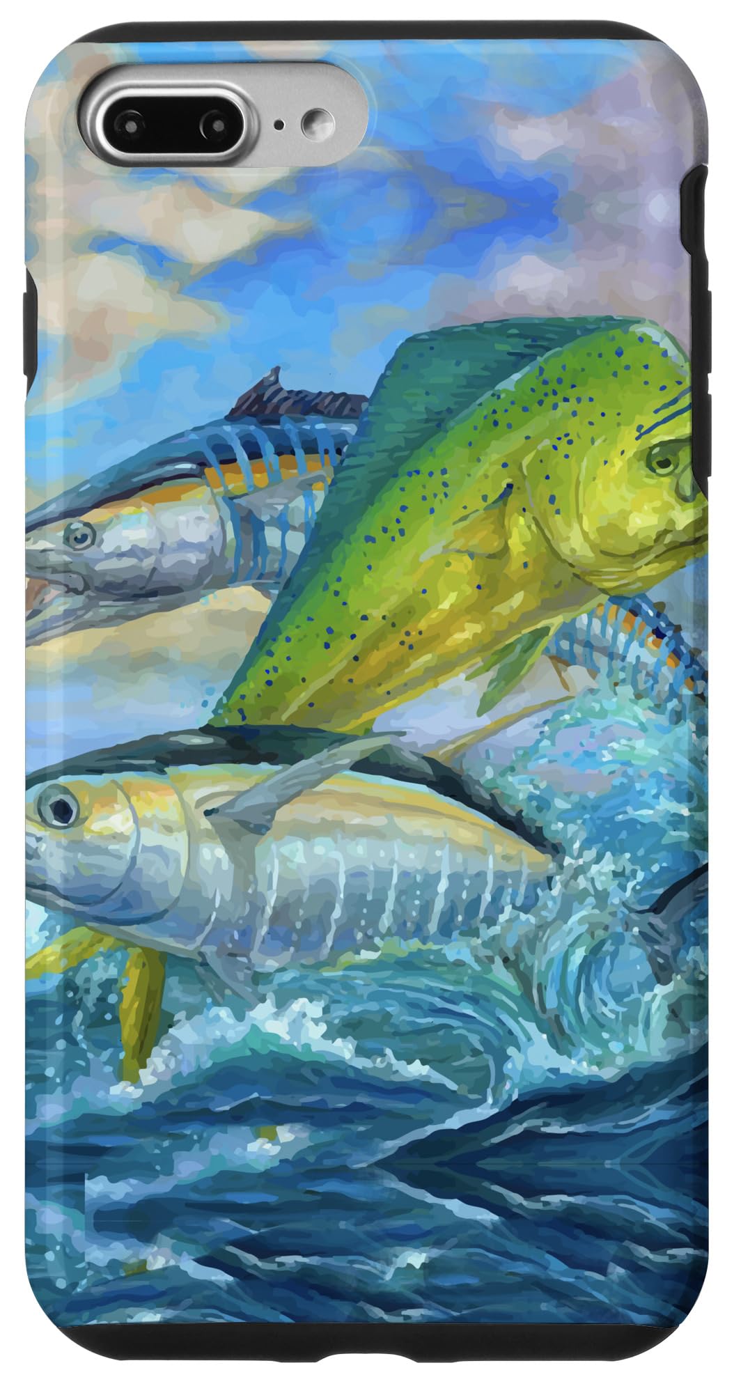Cute Mahi Mahi Fishing Fish Tuna Phone Case for iPhone 7 Plus & 8 Plus - Durable Protective Cover for Outdoor Fishing & Beach Activities