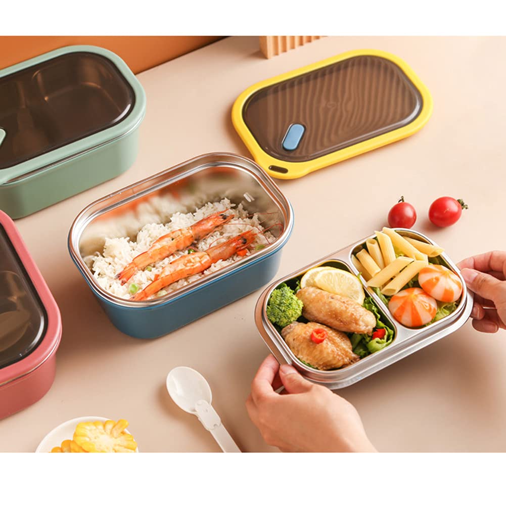 Gigicloud Stainless Steel Bento Box - 3-Compartment Leakproof Lunch Container for Adults | Microwave & Dishwasher Safe | Perfect for Office, School, Picnics & Meal Prep