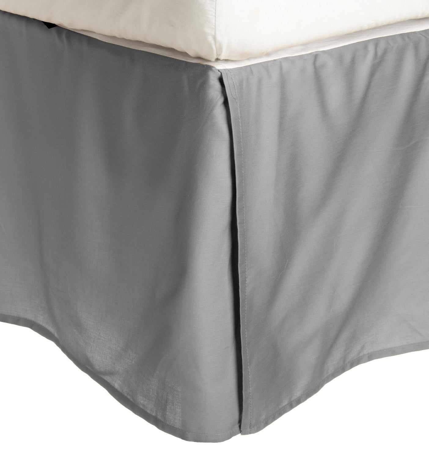 Saltaire 100% Egyptian Cotton Bed Skirt with Split Corners - Luxury Fitted Dust Ruffle for Queen/King Size Beds | Perfect for Hotel-Style Bedroom Decor & Guest Room Makeovers