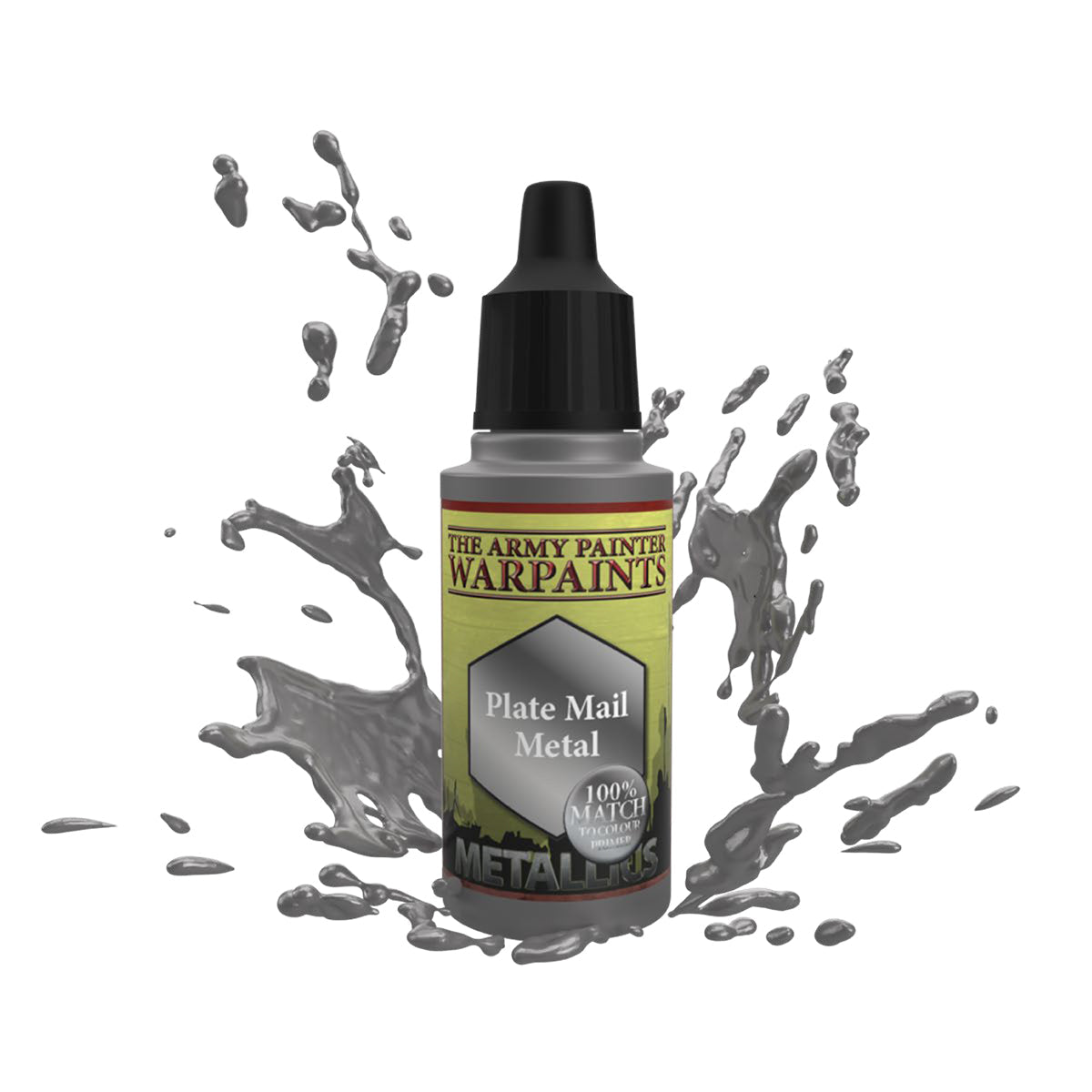 Warpaints Metallics: Plate Mail Metal Paint for Miniatures & Models - Perfect for Warhammer, D&D, and Tabletop Gaming