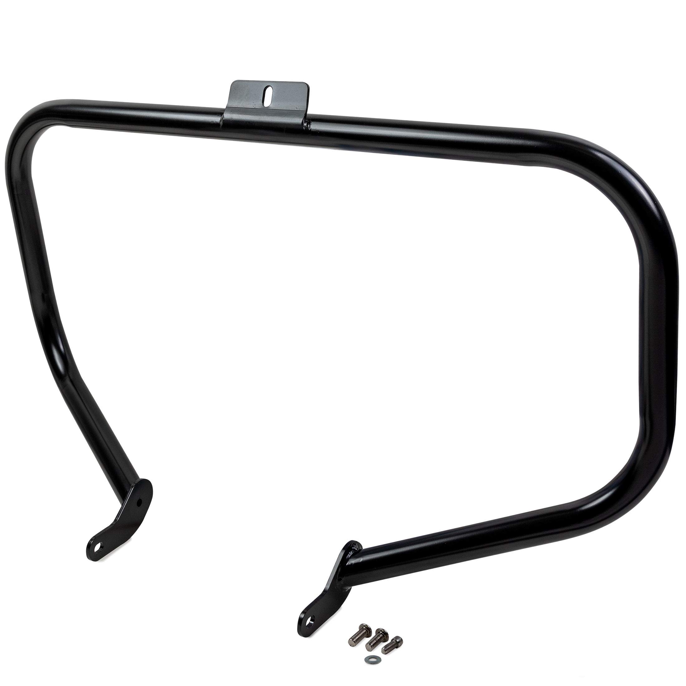Krator Black Engine Guard Crash Bar for 2000-2017 Harley Davidson Softail (Fat Boy, CVO, Heritage, FLST, FLSTC, FLSTS) - Durable Motorcycle Protection for Highway & City Riding