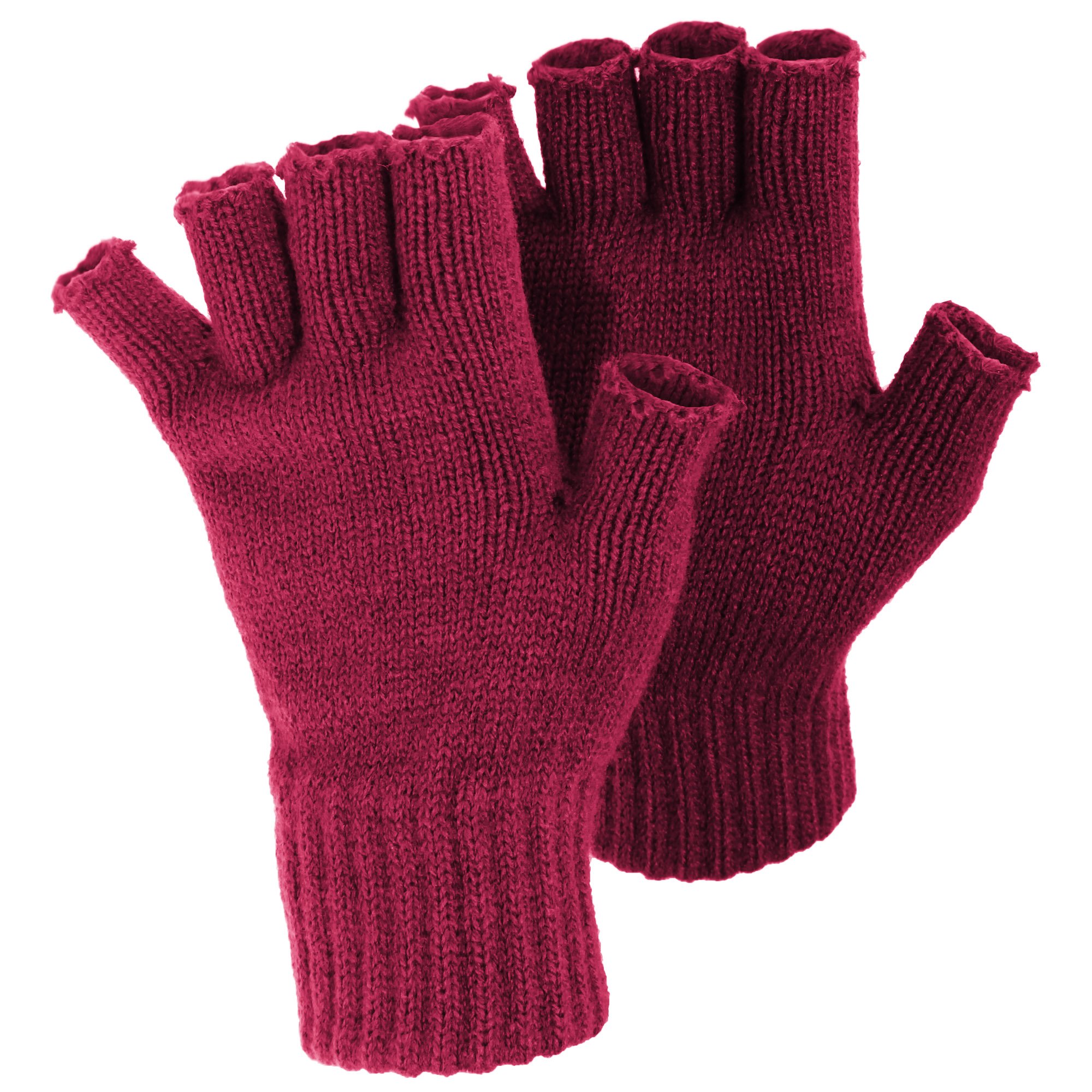 FLOSSO® Women's Fingerless Winter Gloves - One Size, Black - Perfect for Driving, Typing & Outdoor Activities in Cold Weather