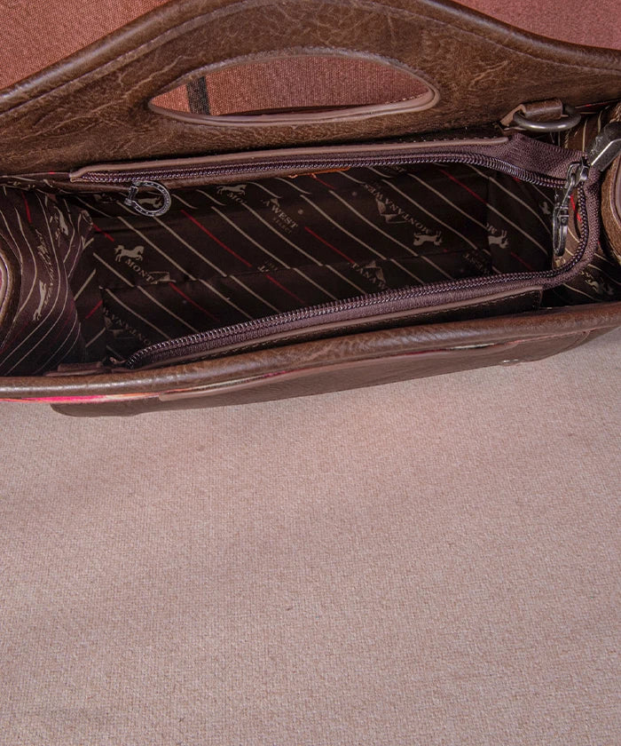 Montana West Western Prints Concealed Carry Crossbody Bag for Women - Stylish & Functional Purse with Hidden Gun Pocket - Perfect for Travel, Shopping & Everyday Use