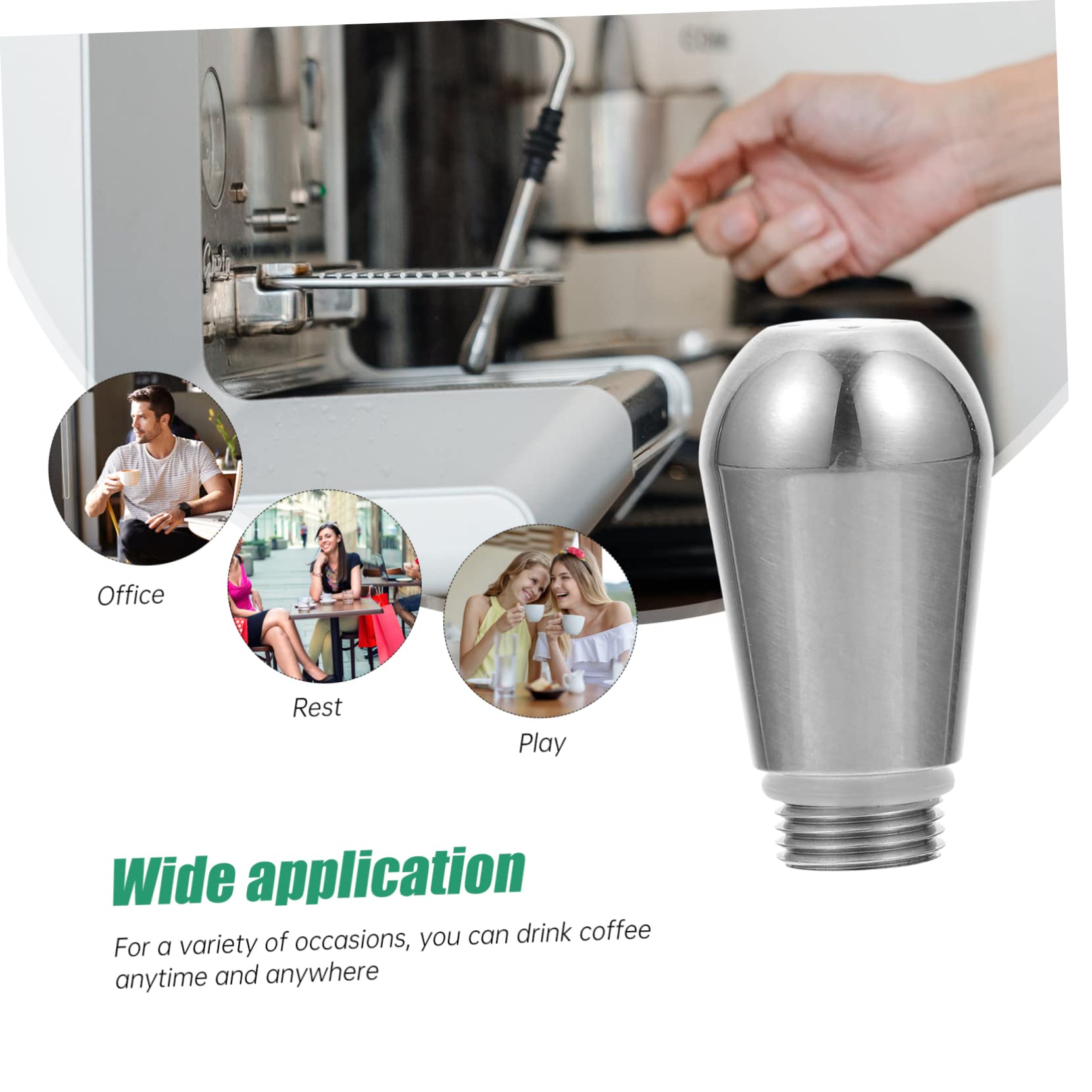 DOITOOL Stainless Steel Espresso Coffee Machine Nozzle - Reusable Steam Spout for Milk Frothing & Coffee Concentrate - Replacement Part for Espresso Makers (1PC) - Perfect for Home Baristas & Coffee Shops