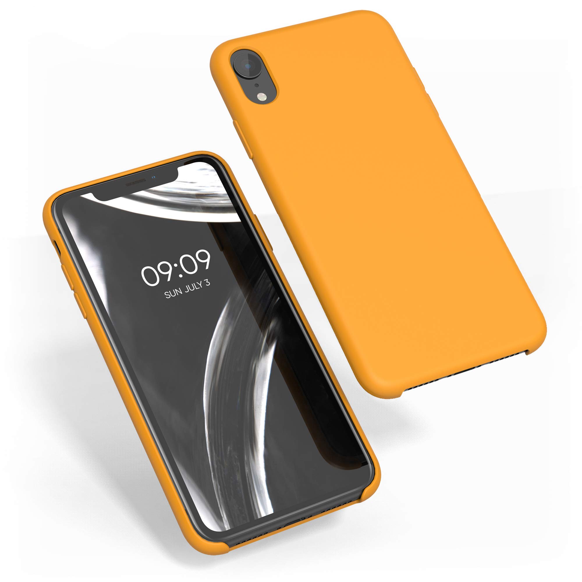 kwmobile Shockproof TPU Silicone Case for Apple iPhone XR - Soft Protective Phone Cover in Apricot Color | Perfect for Everyday Use, Work & Travel Protection