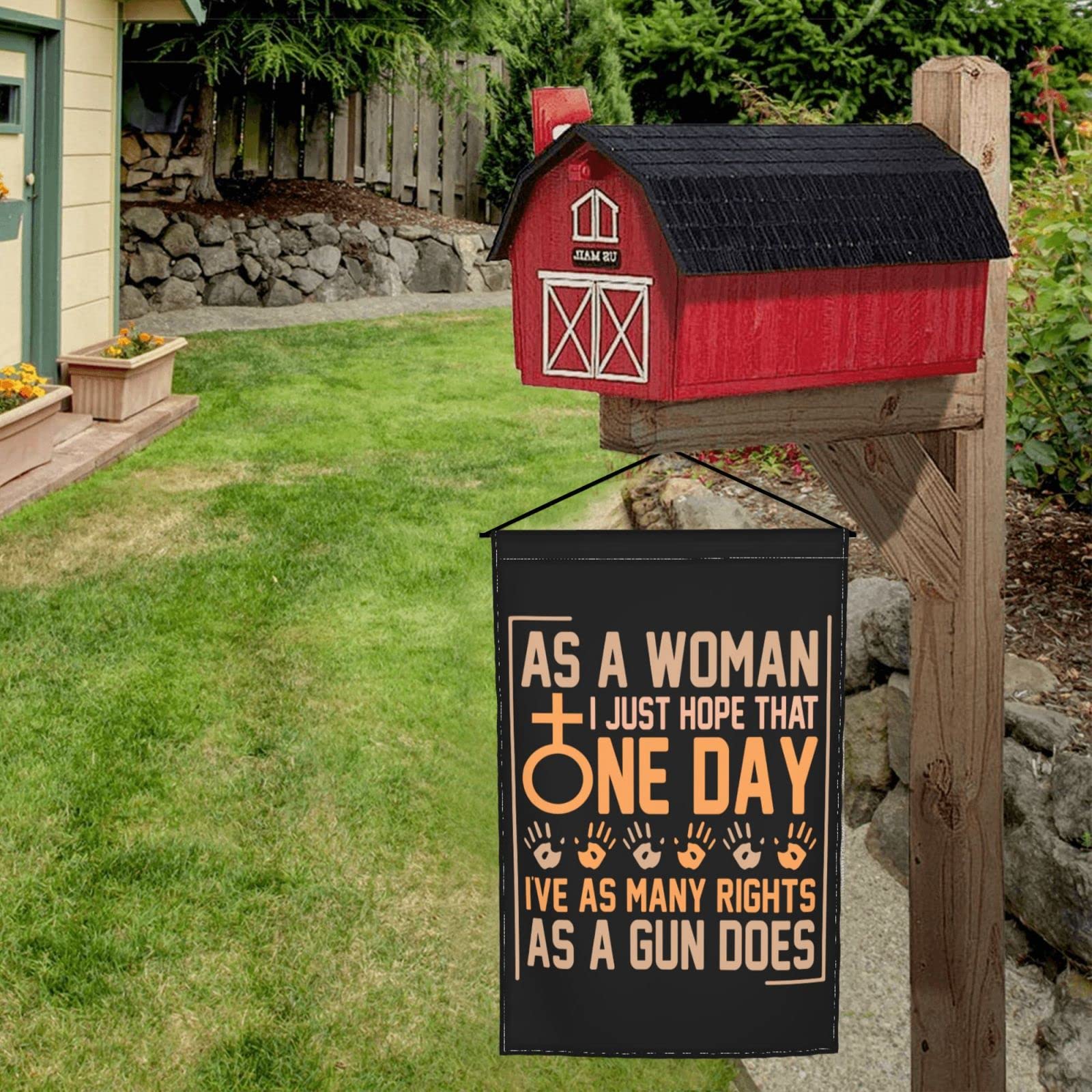 Feminism Garden Flag - 12x18 Inches Double-Sided Outdoor Patio Decoration Banner with Empowering Message - Perfect for Women's Rights Supporters, Backyard, Front Porch & Garden Decor