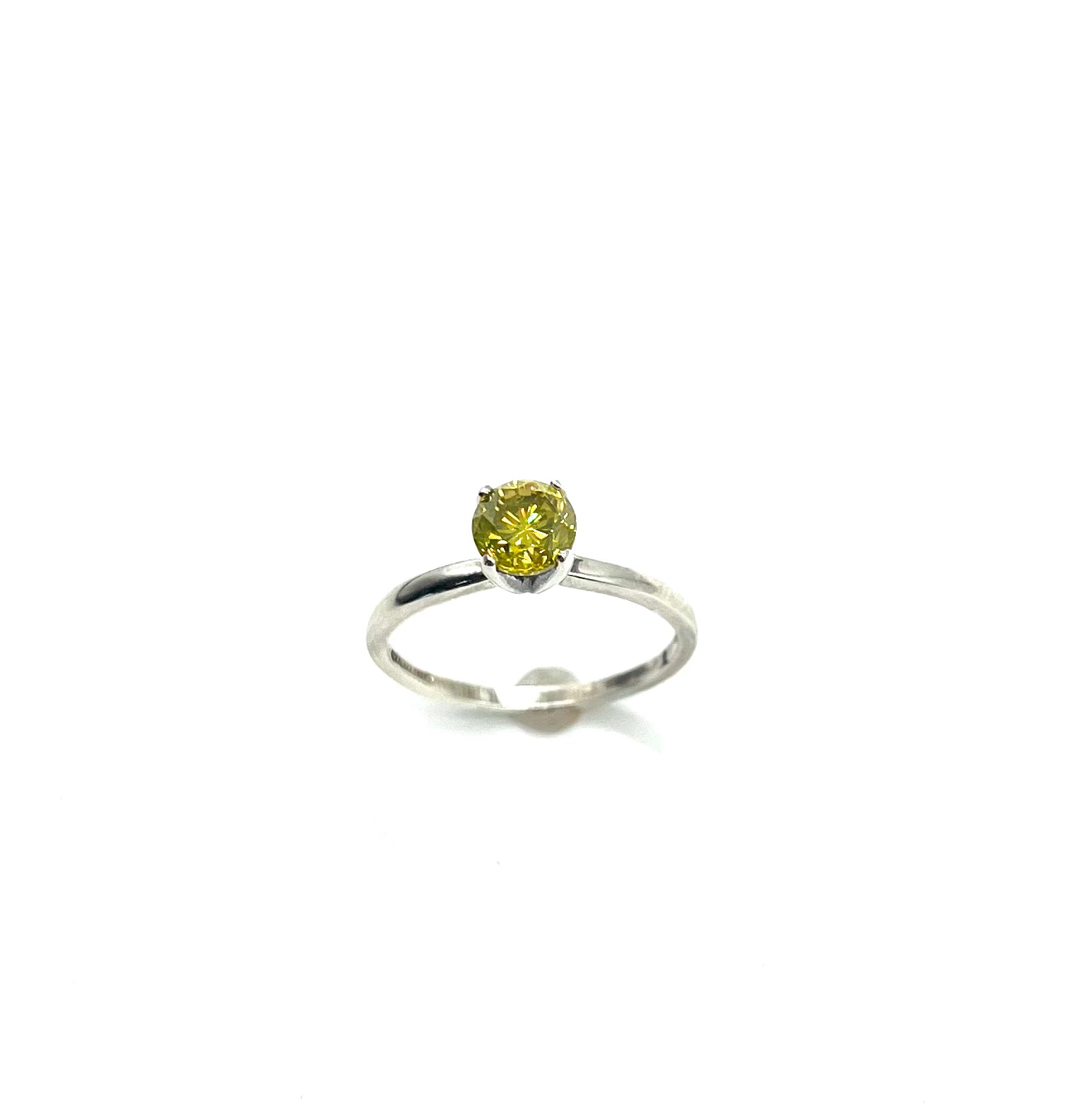 Sterling Silver Yellow Topaz Solitaire Ring for Women - Elegant 925 Silver Gemstone Ring - Perfect for Engagement, Anniversary & Gift Giving