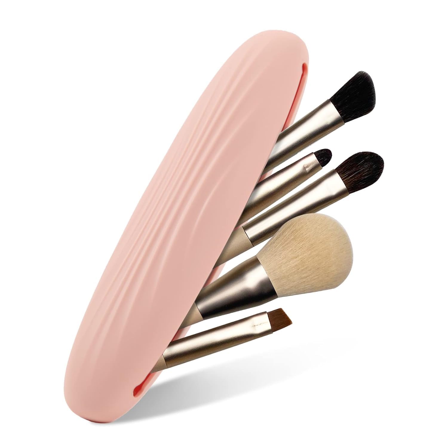 LUPINEZ Silicone Makeup Brush Holder - Portable Travel Makeup Bag with Soft & Sleek Design - Waterproof Cosmetic Brush Organizer Pouch for Home & On-The-Go Use (1 Pack)