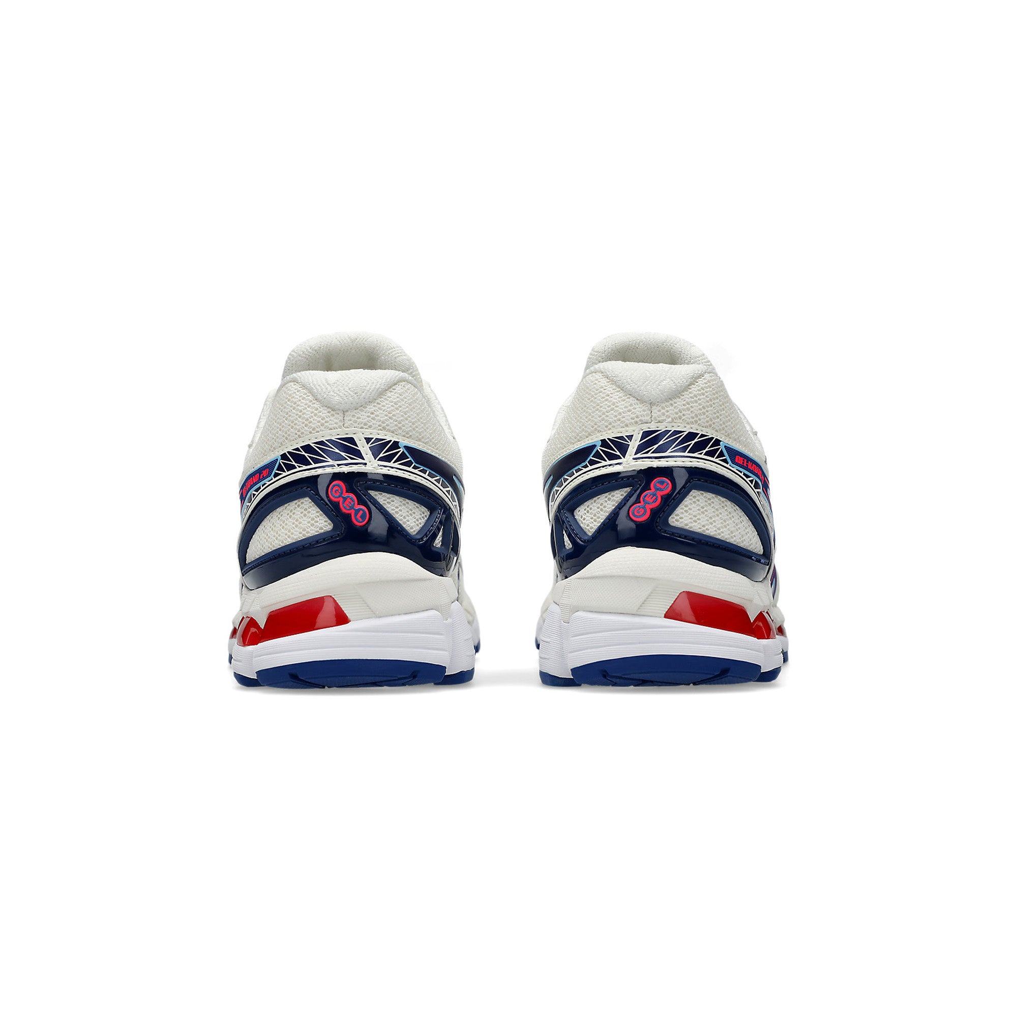 ASICS Gel Kayano 20 Running Shoes for Men - Cream Blue Red Colorway | Lightweight Cushioned Sneakers for Long Distance Running, Jogging & Gym Workouts