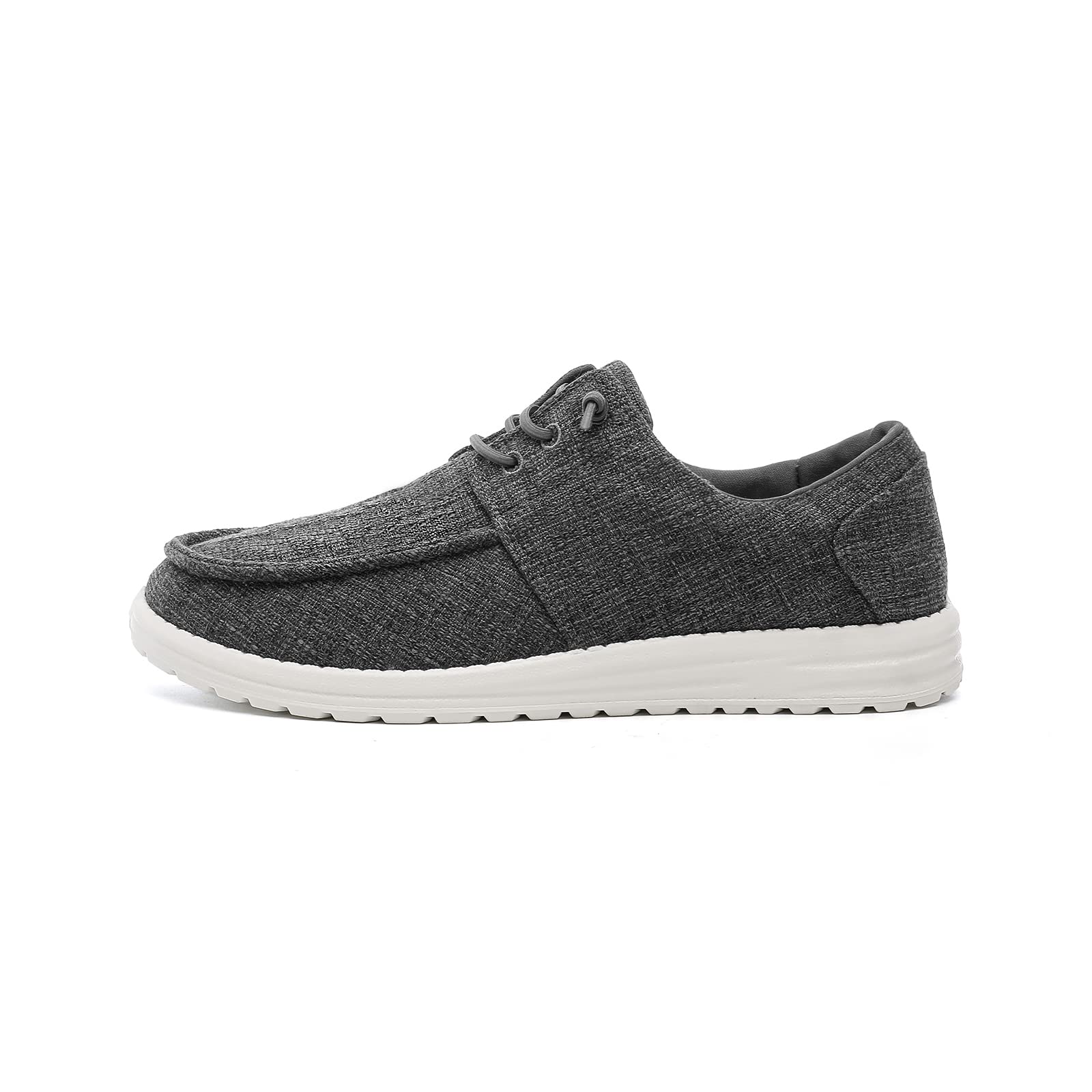 Betrue Men's Lightweight Soft Deck Shoes - Breathable Cotton Canvas Loafers for Men | Comfortable Slip-On Boat Shoes for Casual Wear, Walking, Travel & Beach Outings