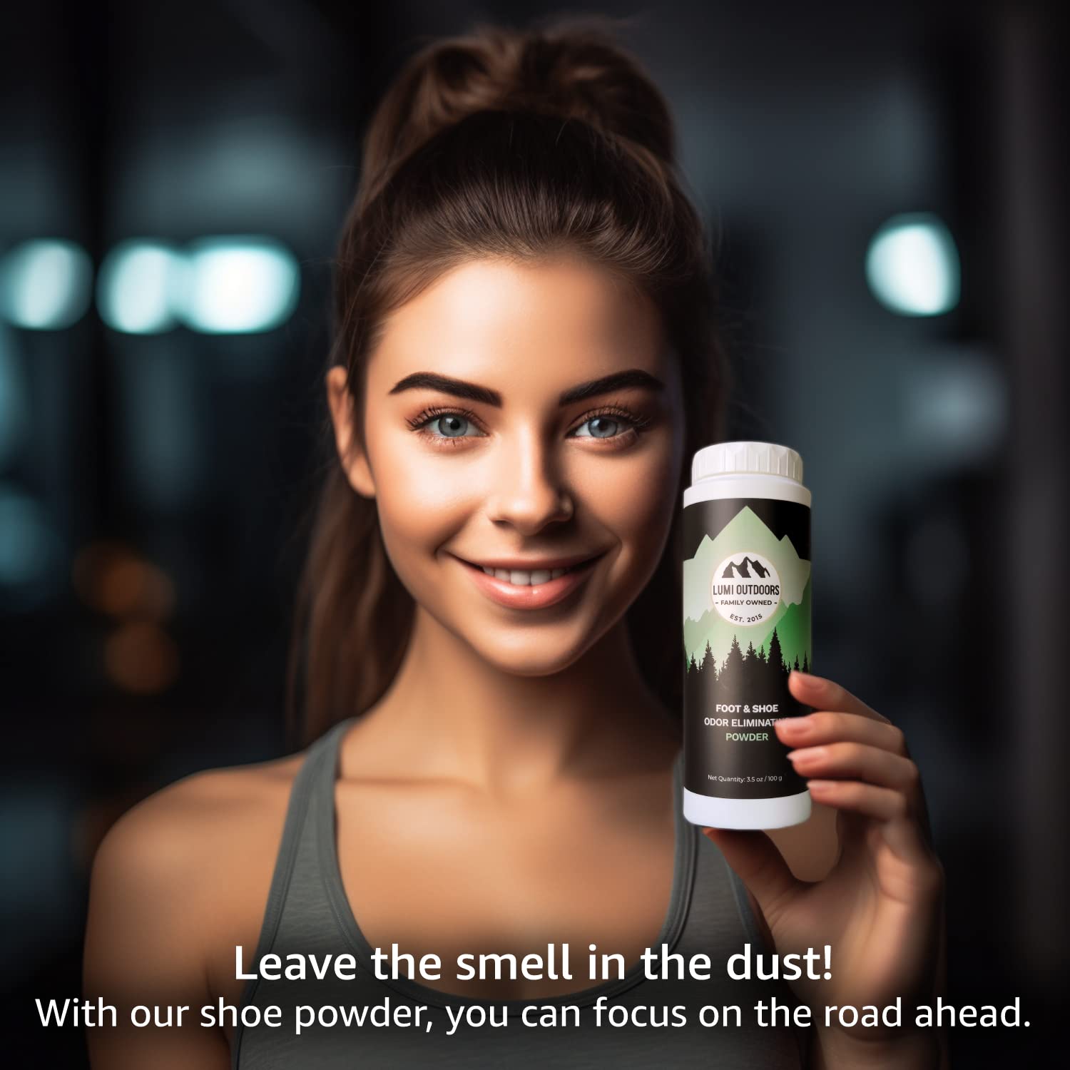 Lumi Outdoors Natural Shoe Deodorizer Spray & Foot Powder Bundle - Lemon Eucalyptus Scent | Eliminate Odor & Freshen Shoes | Perfect for Hiking, Gym & Daily Use