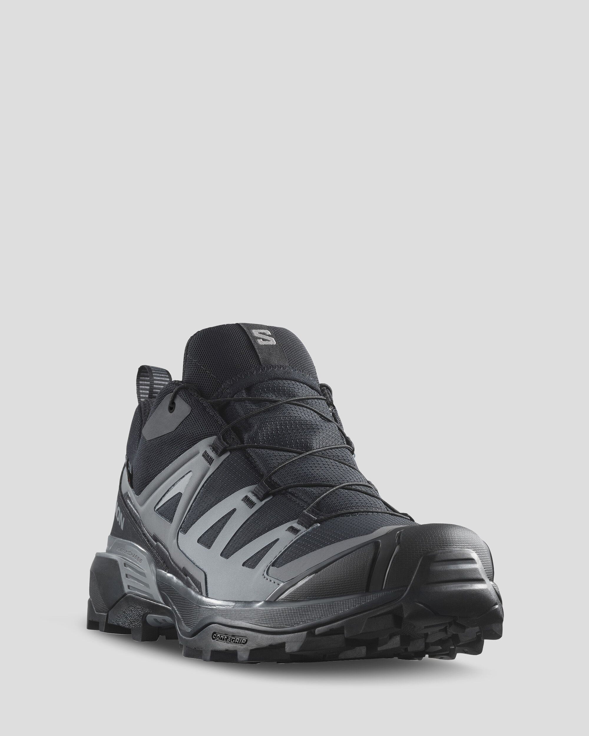 Men's Salomon X Ultra 360 GTX Waterproof Hiking Boots - Black/Magnet/Quiet Shade - Lightweight & Durable for Outdoor Adventures, Trail Running & Mountain Climbing