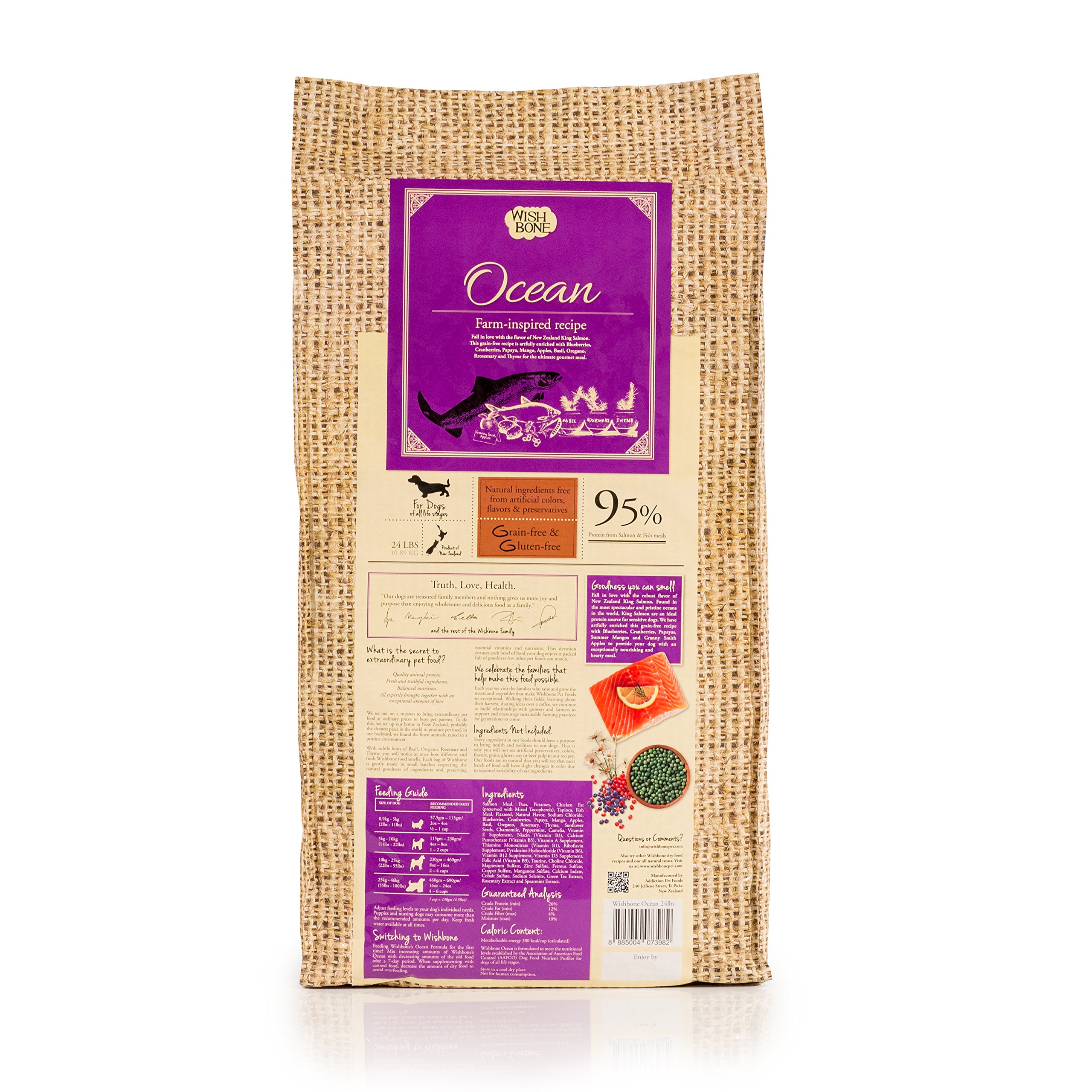 Premium Grain-Free & Gluten-Free Ocean King Salmon Dry Dog Food - All Natural, High Protein, Rich in Omega 3 for Healthy Skin & Coat - 24lb Bag - Perfect for Active Dogs & Sensitive Stomachs
