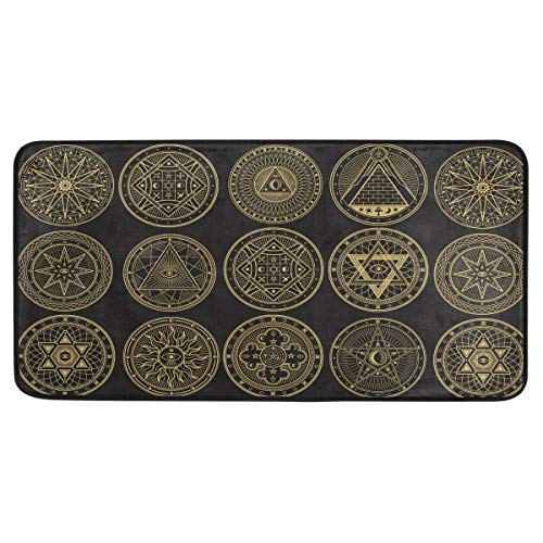 Bohemian Non-Slip Washable Kitchen Rug Runner - 39 x 20 Inch Anti-Skid Floor Mat for Farmhouse, Entryway & High Traffic Areas - Durable & Comfortable Doormat for Home Decor (2060496)