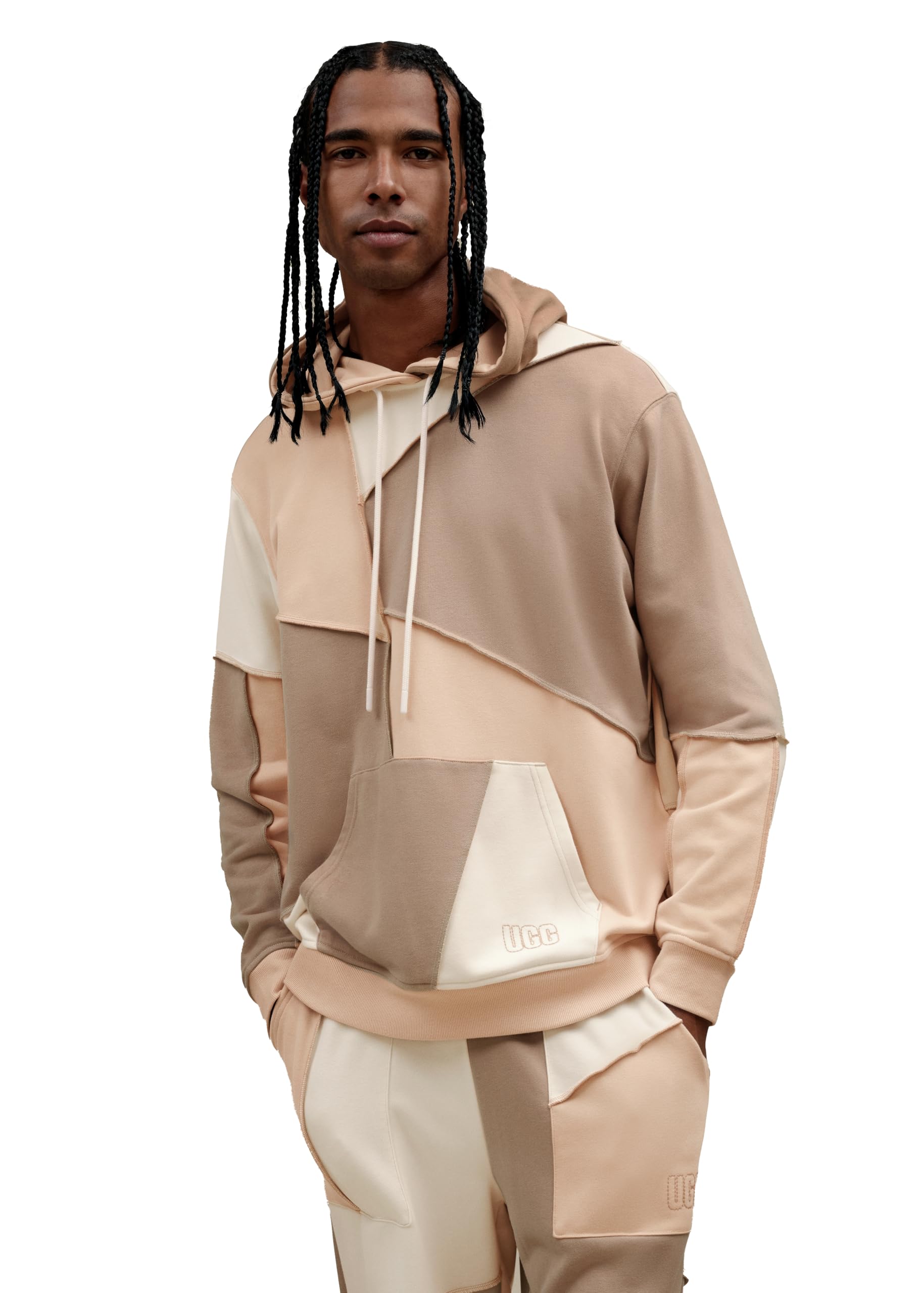 UGG Women's Raini Piecework Hoodie - Cozy Fleece Pullover with Hood for Winter & Fall | Perfect for Casual Outfits, Lounging & Outdoor Activities