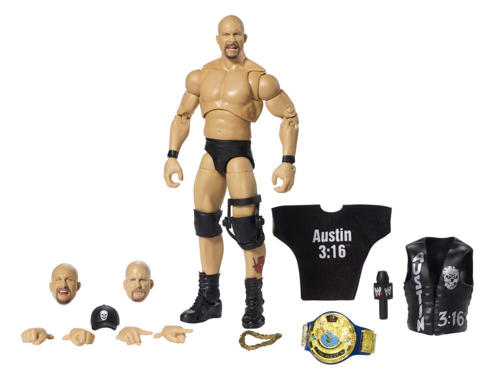 WWE Ultimate Edition Greatest Hits Stone Cold Steve Austin Action Figure - Collectible Wrestling Toy for Fans, Gifts & Display