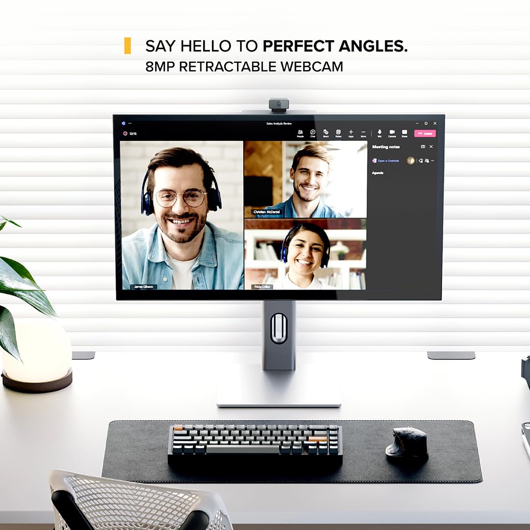 ALOGIC Clarity Pro 27-inch UHD 4K Computer Monitor with 65W Power Delivery & Built-in Webcam - Perfect for Home Office, Video Conferencing & Creative Work