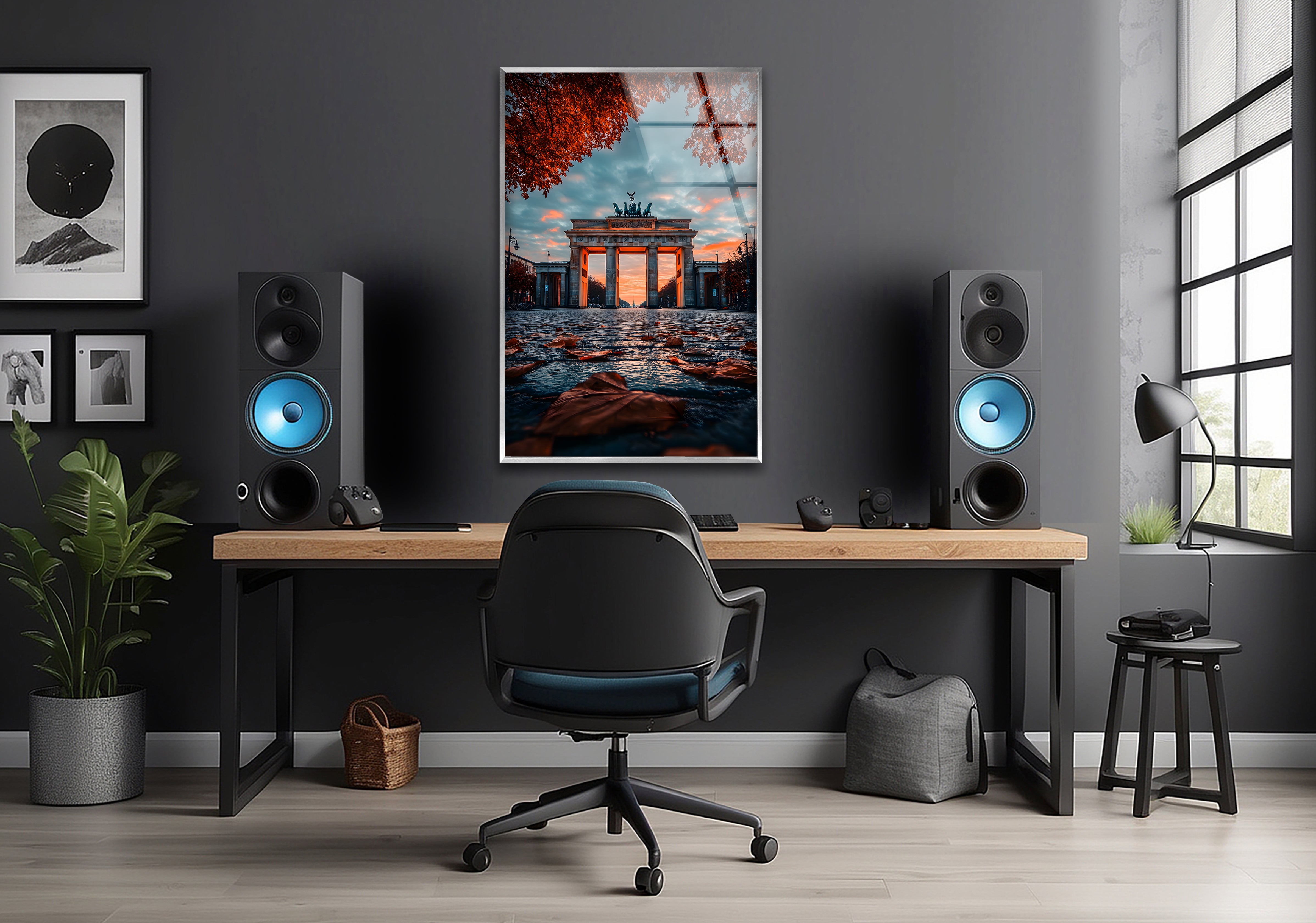 Berlin Sunset Landscape Glass Wall Art - Handmade Modern Home Decor for Living Room, Bedroom & Office - Perfect Gift for Housewarming & Holidays