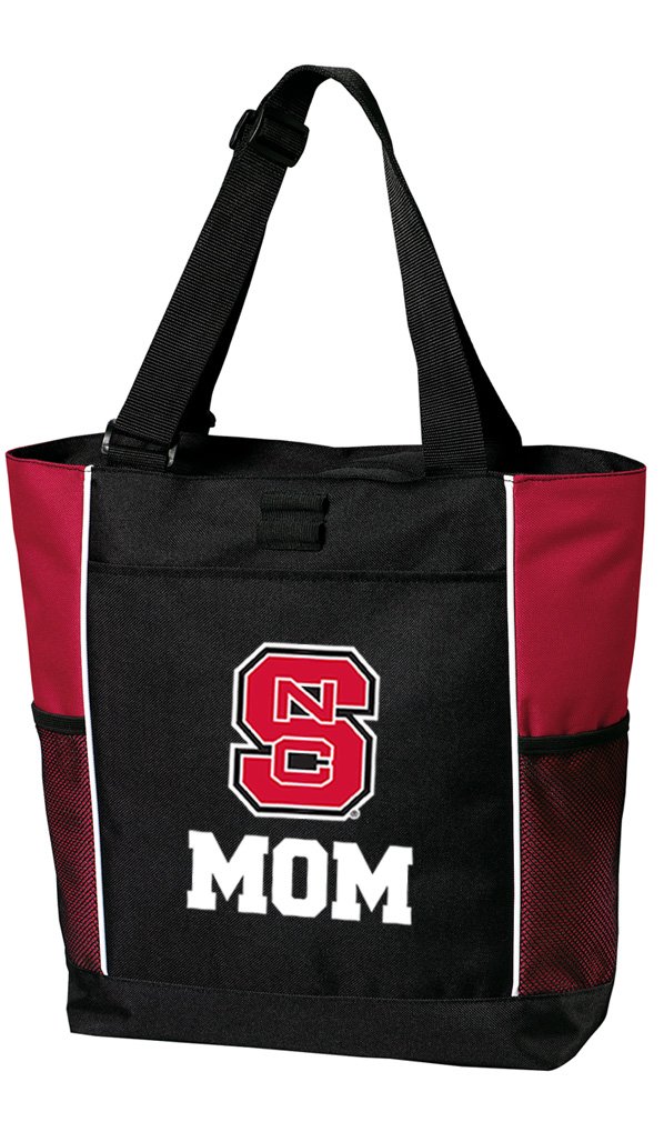 NC State Mom Tote Bag - Red NCSU University Tote for Women - Perfect for Beach, Travel, Shopping & College Campus Use